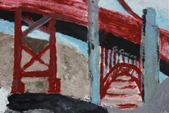 "Love Beach" 2020 Pencil, Chalk and Oil