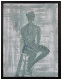 " Dog Wood  - Seated Nude " 2020 Oil on Canvas Mounted to Board