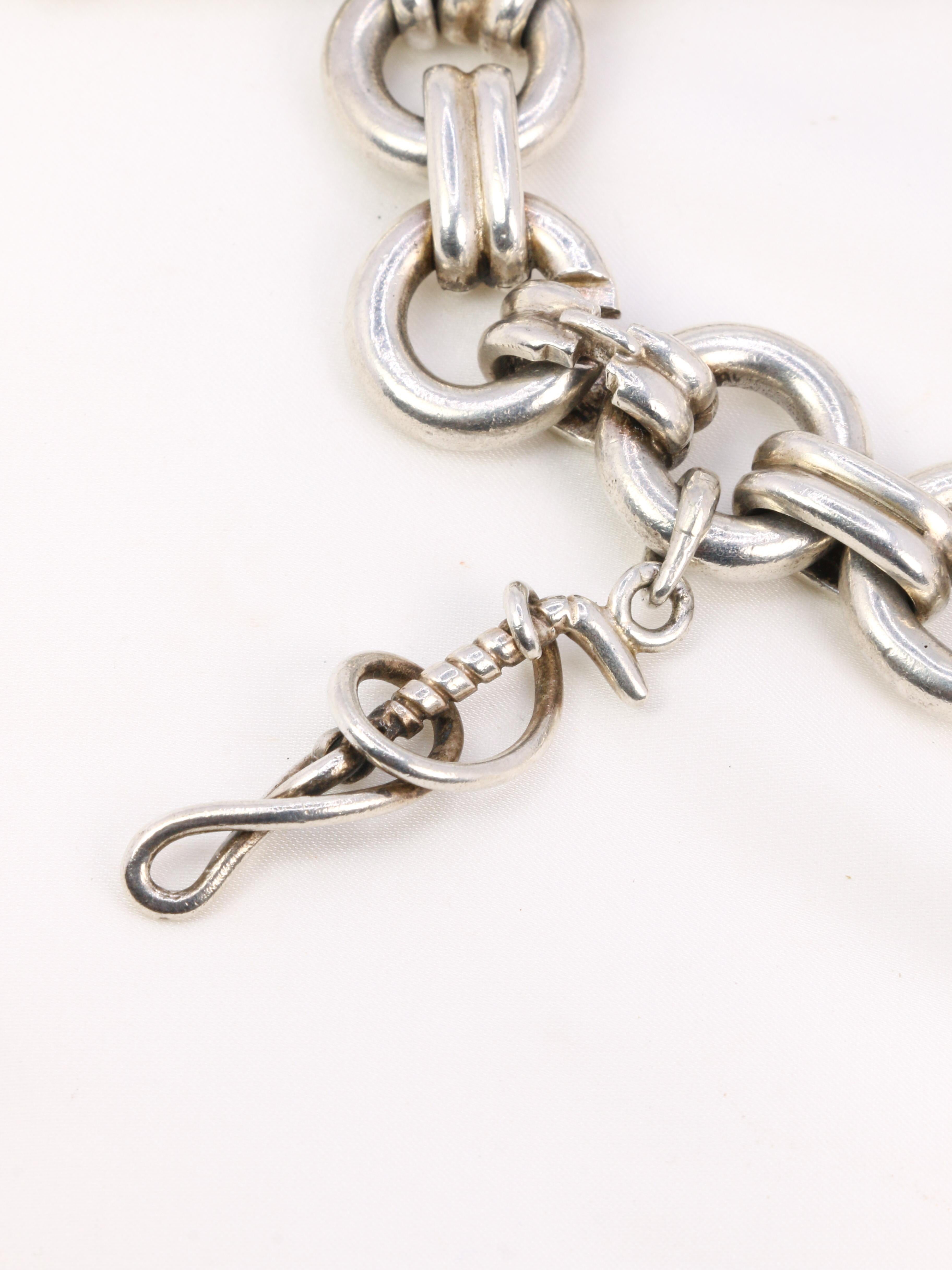 Gaétan de Percin (att. à HERMES) Bracelet en argent et breloques équestres 6