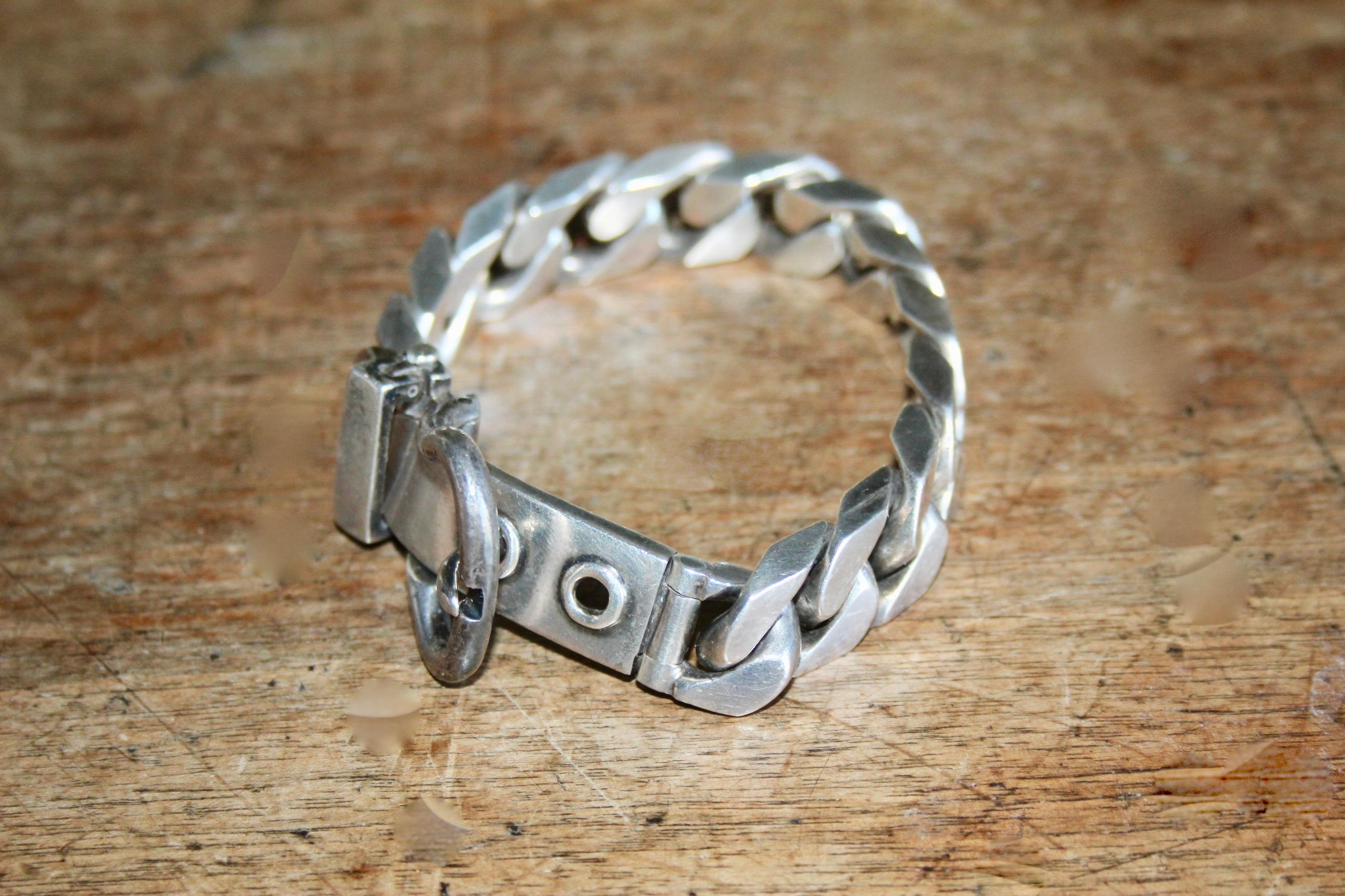 Gaetan De Percin Silver Bracelet In Good Condition In grand Lancy, CH