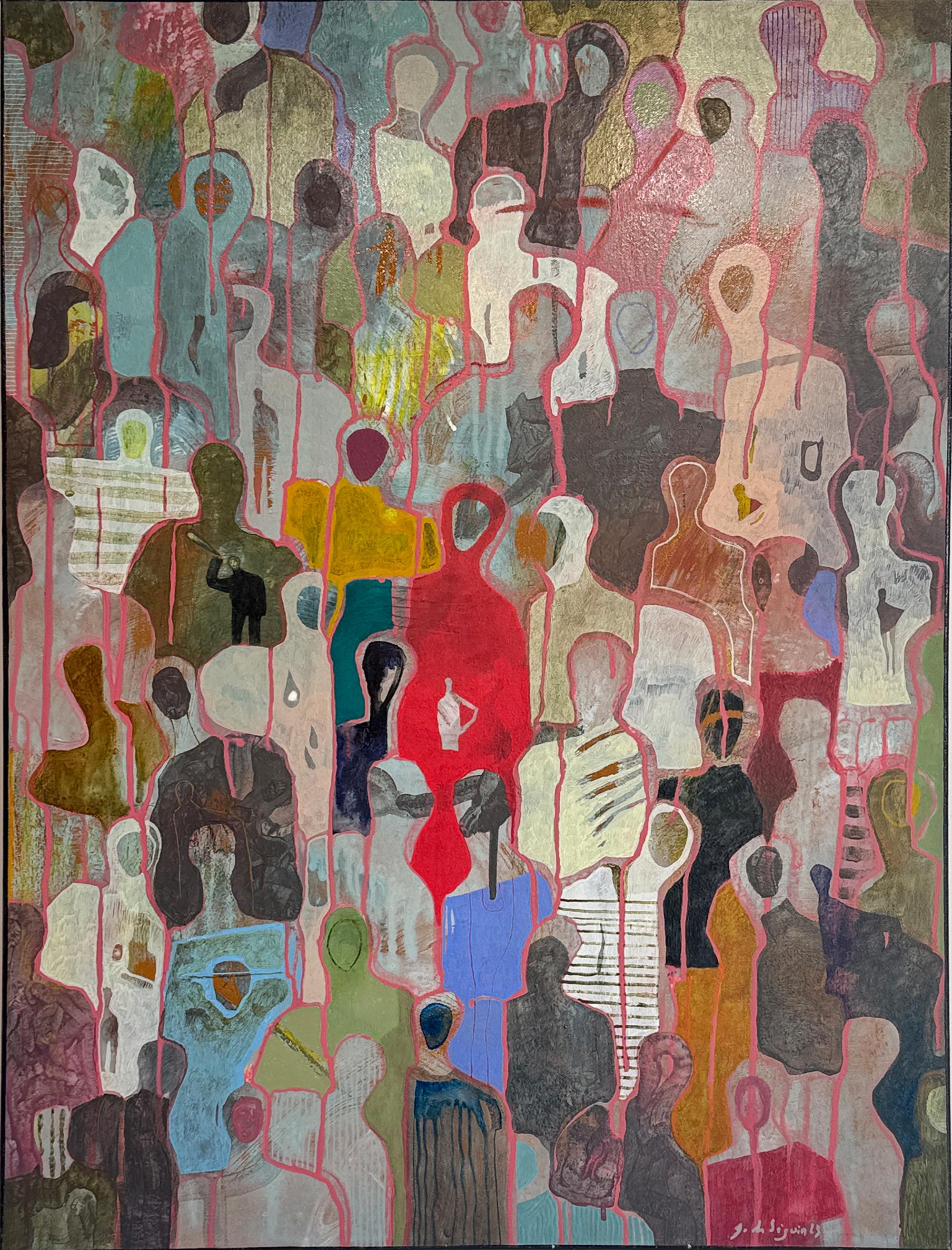 A Moment Together, Contemporary Figurative Painting, 80x60 cm, New