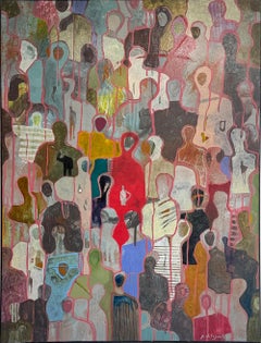 „Ein gemeinsamer Moment“, zeitgenössische figurative Malerei, 80 x 60 cm, &New