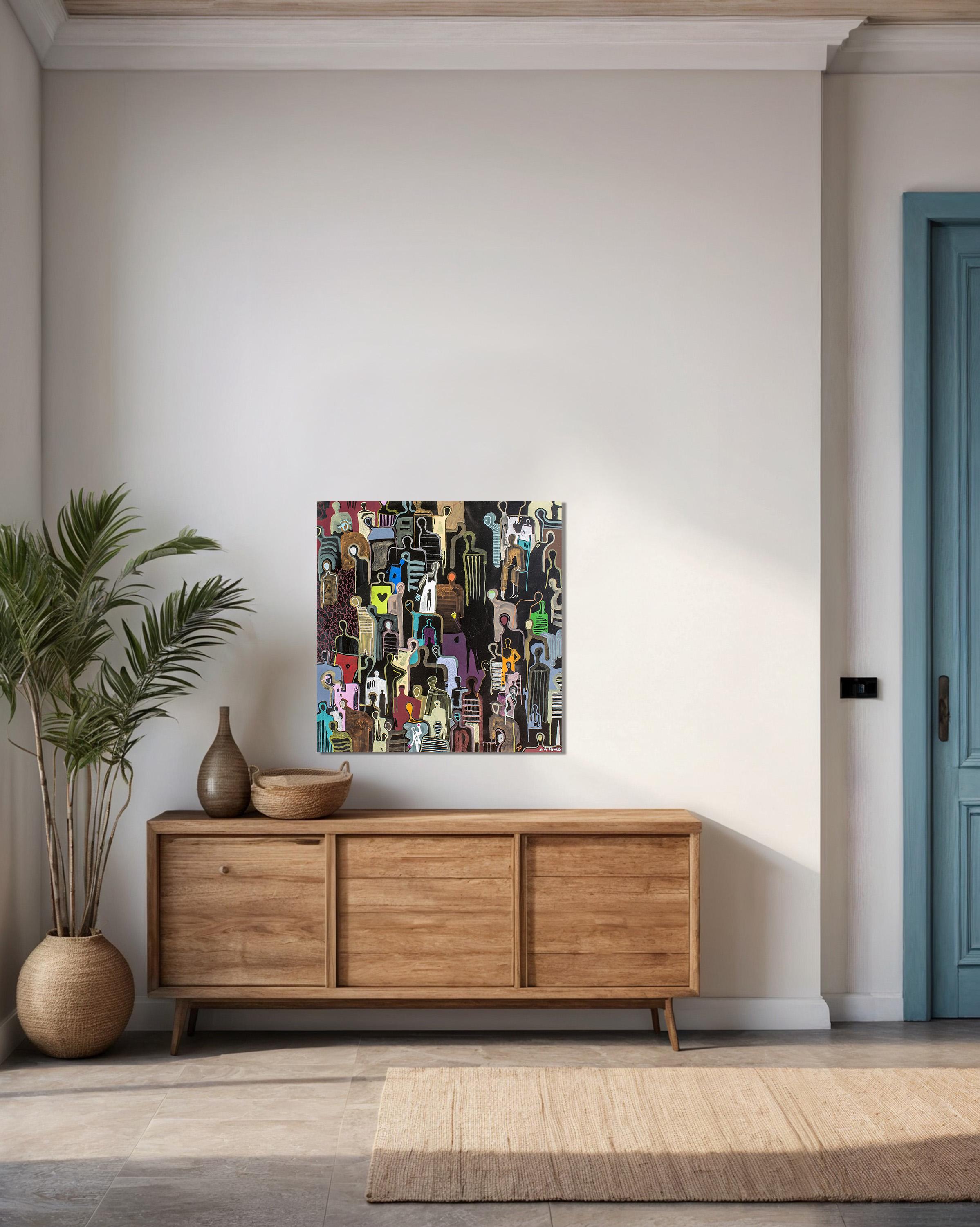 A Pause in Togetherness di Gaetan de Seguin - Pittura astratta contemporanea 6