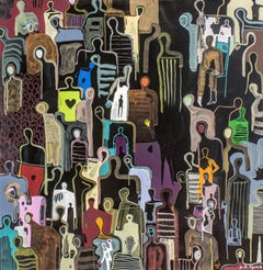 A Pause in Togetherness by Gaetan de Seguin - Contemporary Abstract painting
