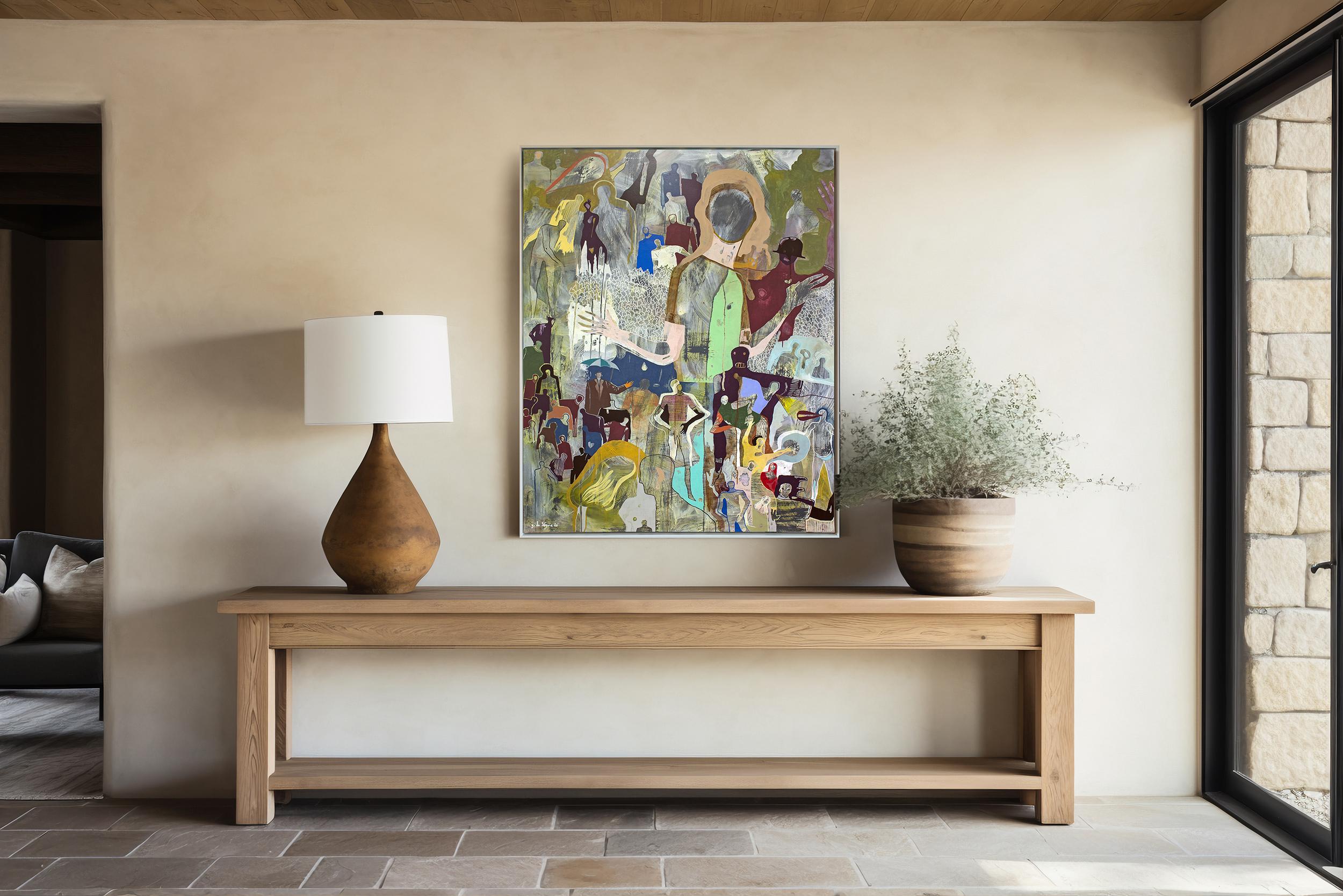 Armadura envuelta en Amor Gaetan de Seguin - Pintura figurativa contemporánea 4