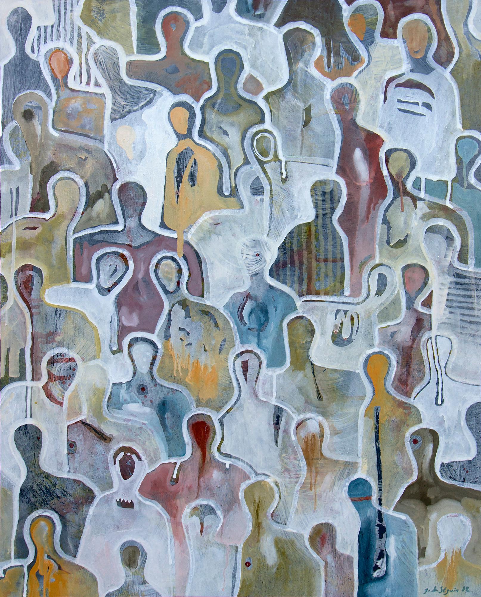Gaëtan de Seguin Figurative Painting - Awakening Together by Gaetan de Seguin Figurative contemporary Painting