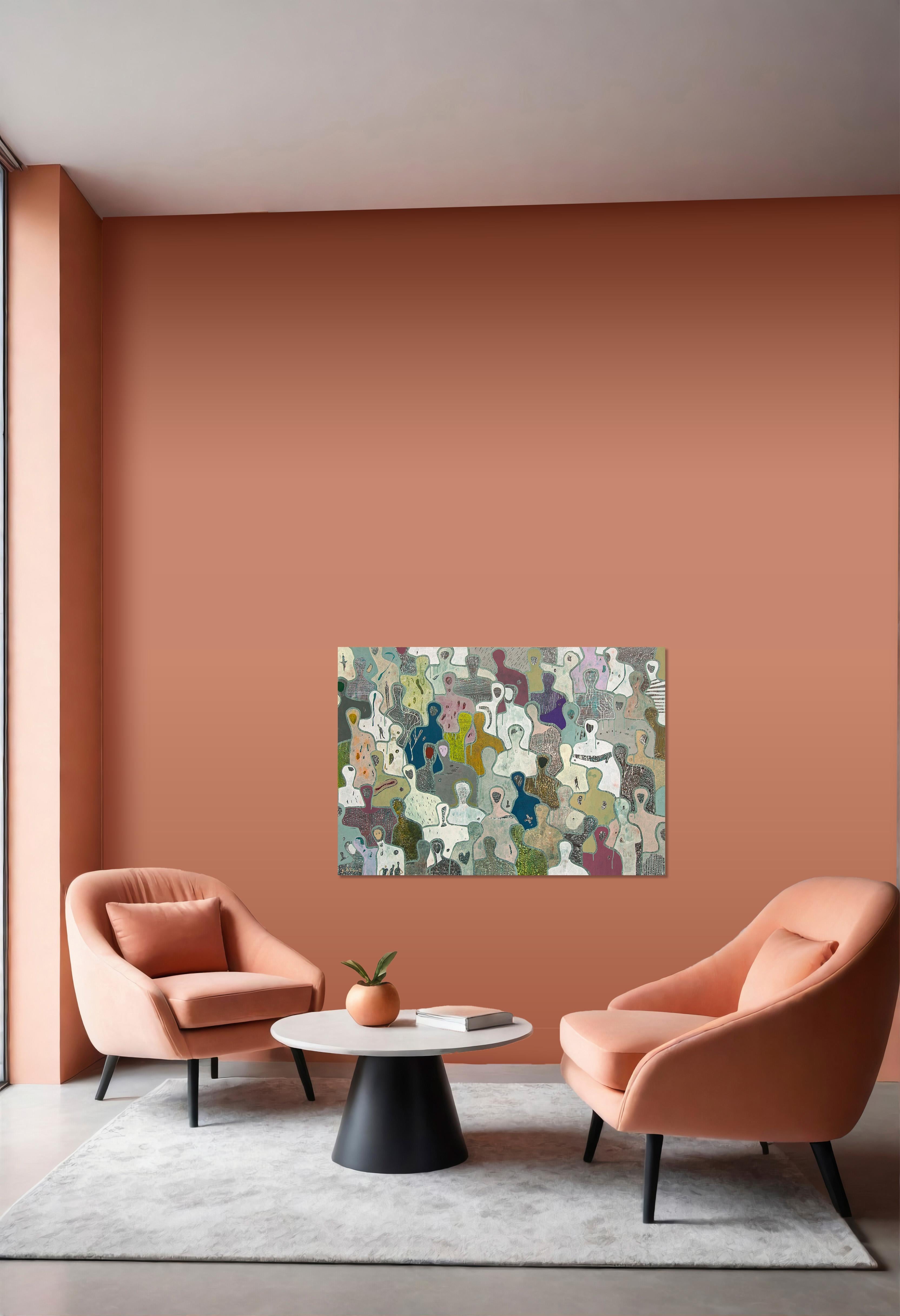 
Pittura figurativa contemporanea con molti dettagli e movimento. Un bellissimo pezzo da esposizione per qualsiasi collezione d'arte. Combina molti colori diversi in qualsiasi interno e crea una scena con dettagli figurativi della vita.

Gaëtan de