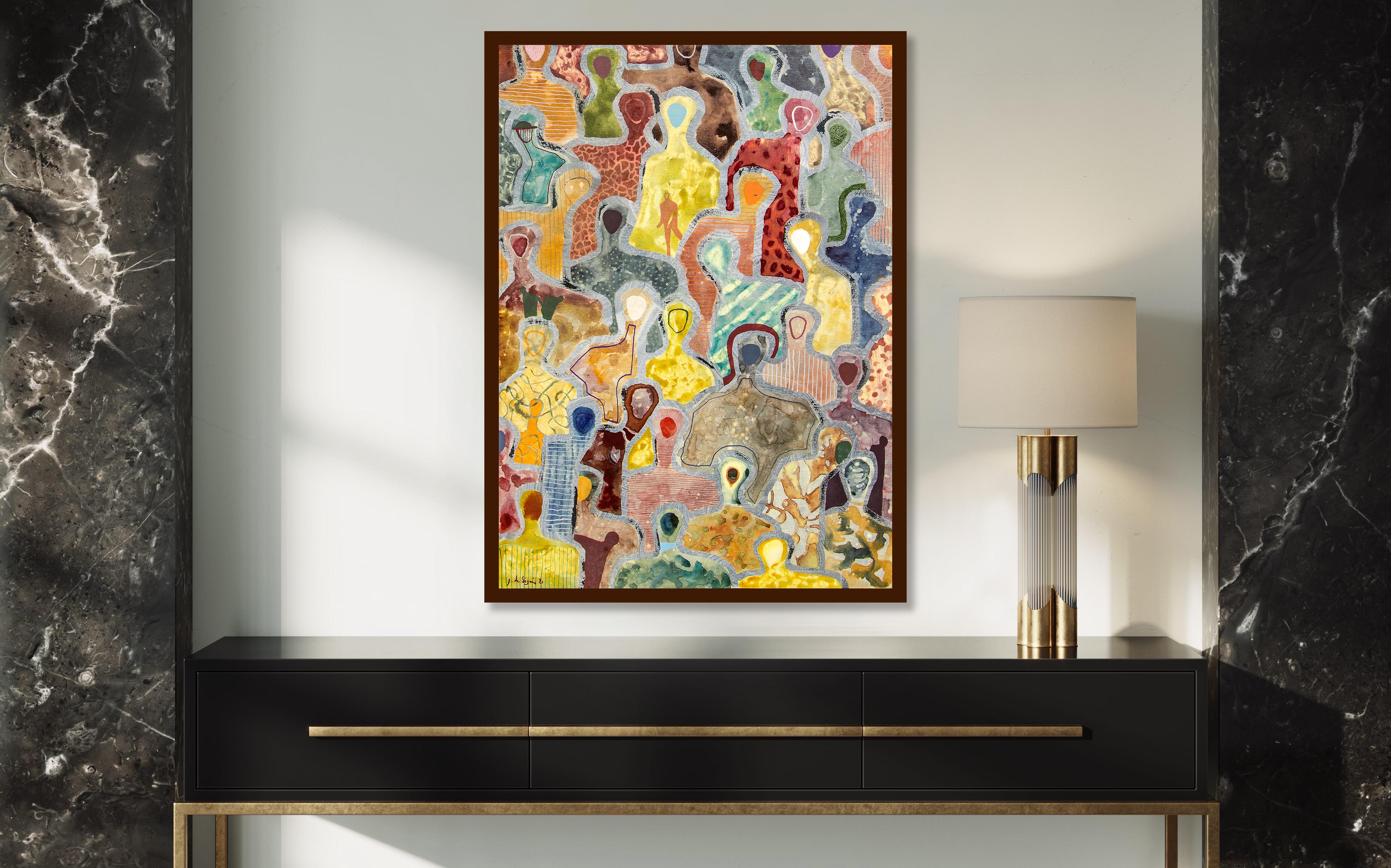 Atado en capas de conexión por G. de Seguin Pintura figurativa contemporánea en venta 1
