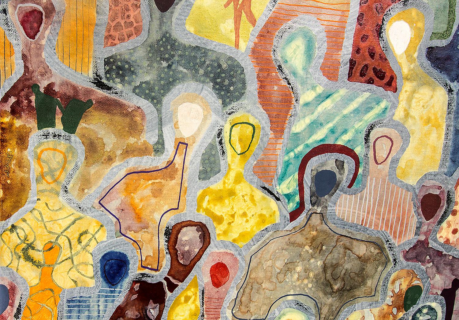 Atado en capas de conexión por G. de Seguin Pintura figurativa contemporánea en venta 2