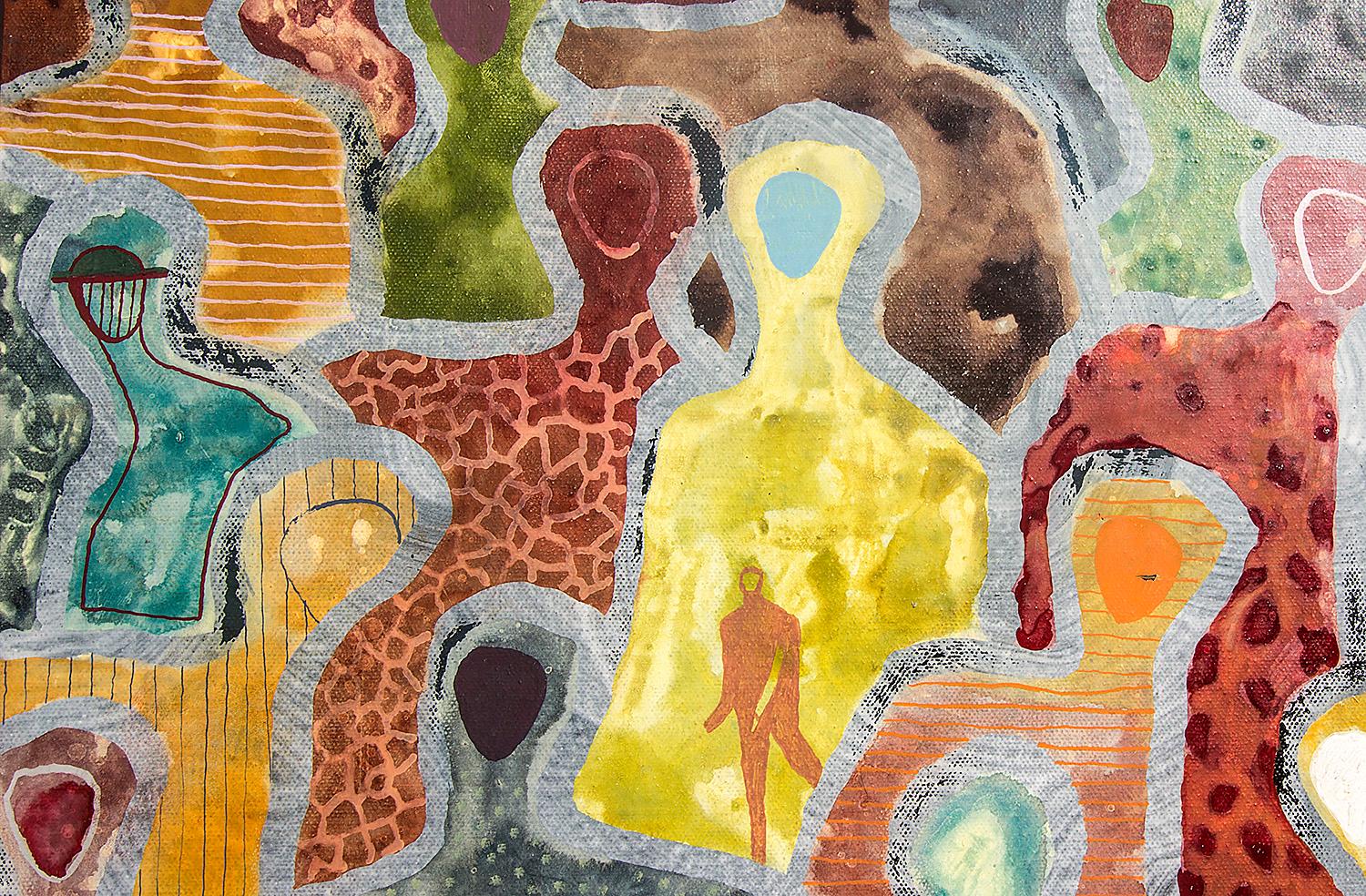 Atado en capas de conexión por G. de Seguin Pintura figurativa contemporánea en venta 4