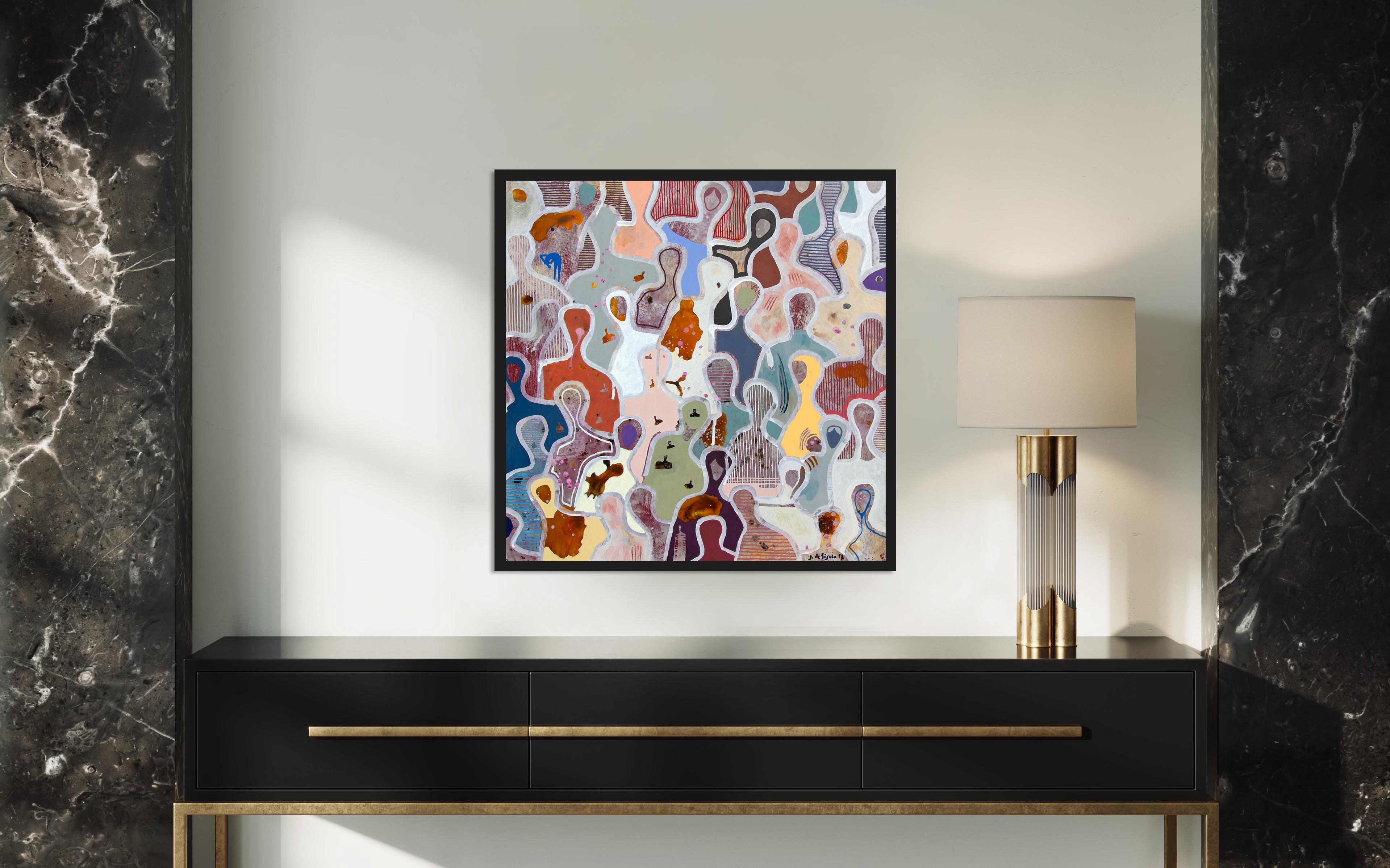 Cherishing Friendship by Gaetan de Seguin Figurative contemporary Painting For Sale 4