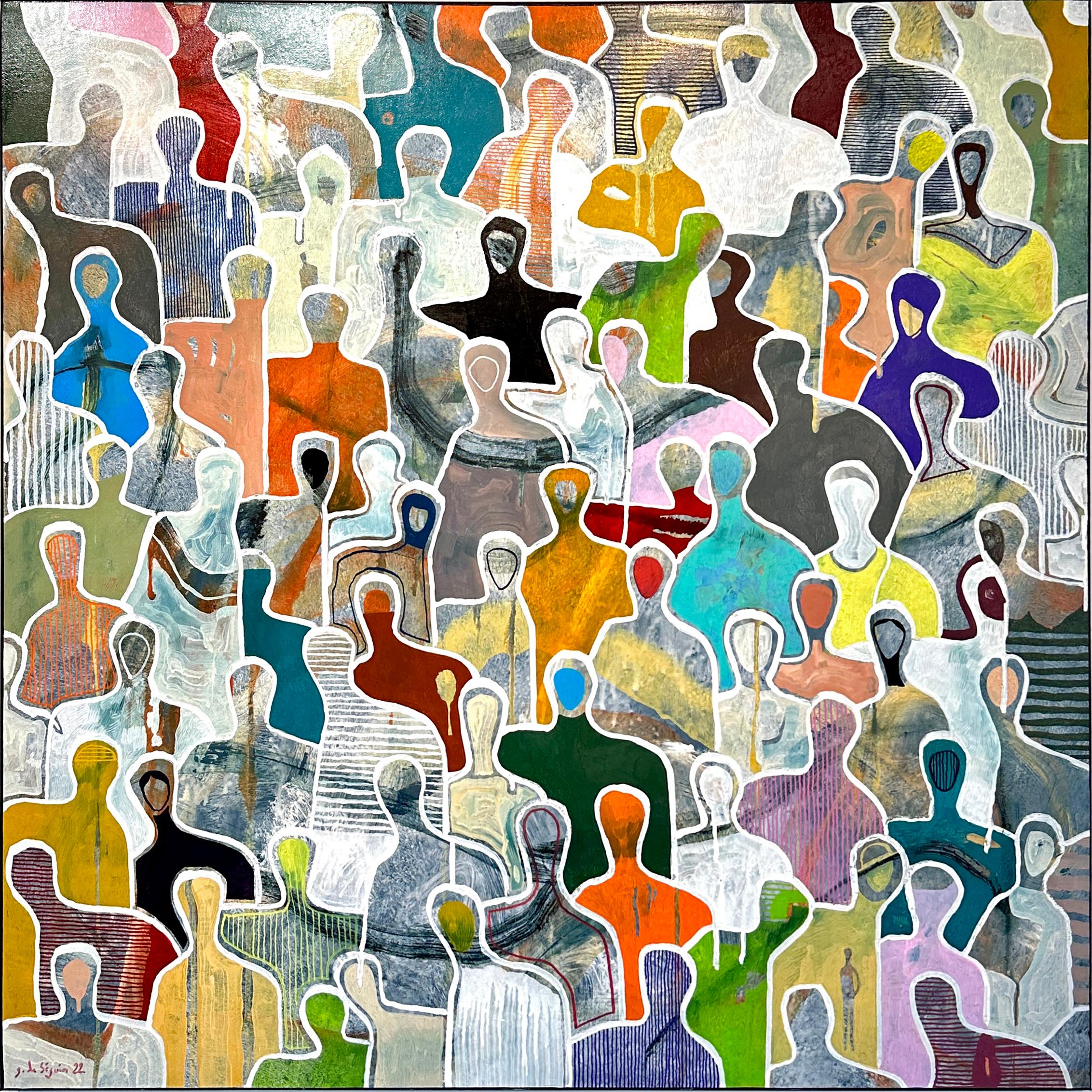 Community by Gaetan de Seguin - Figurative contemporary Painting
