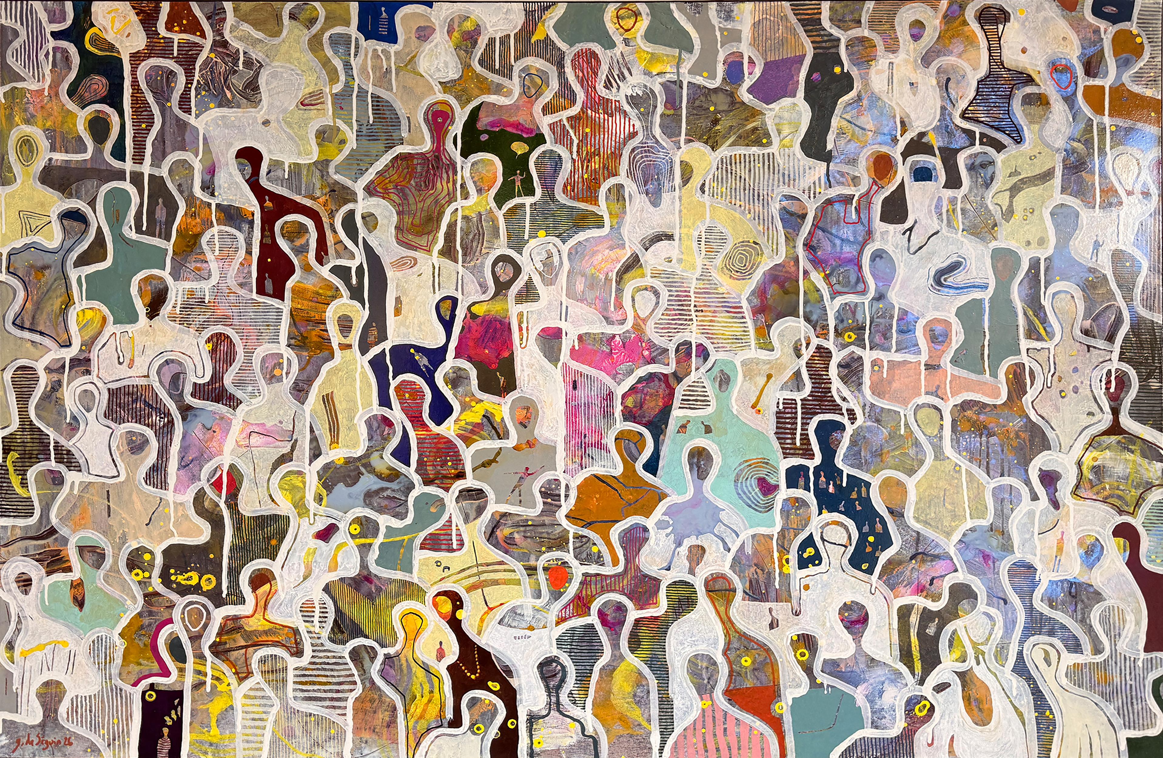 Konturen der Gemeinschaft von Gaetan de Seguin - Figurative zeitgenössische Malerei