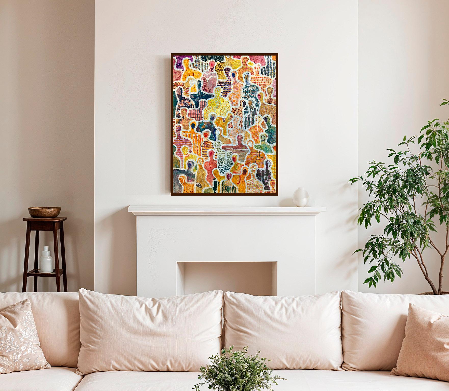 
Pittura figurativa contemporanea con molti dettagli e movimento. Un bellissimo pezzo da esposizione per qualsiasi collezione d'arte. Combina molti colori diversi in qualsiasi interno e crea una scena con dettagli figurativi della vita.

Gaëtan de