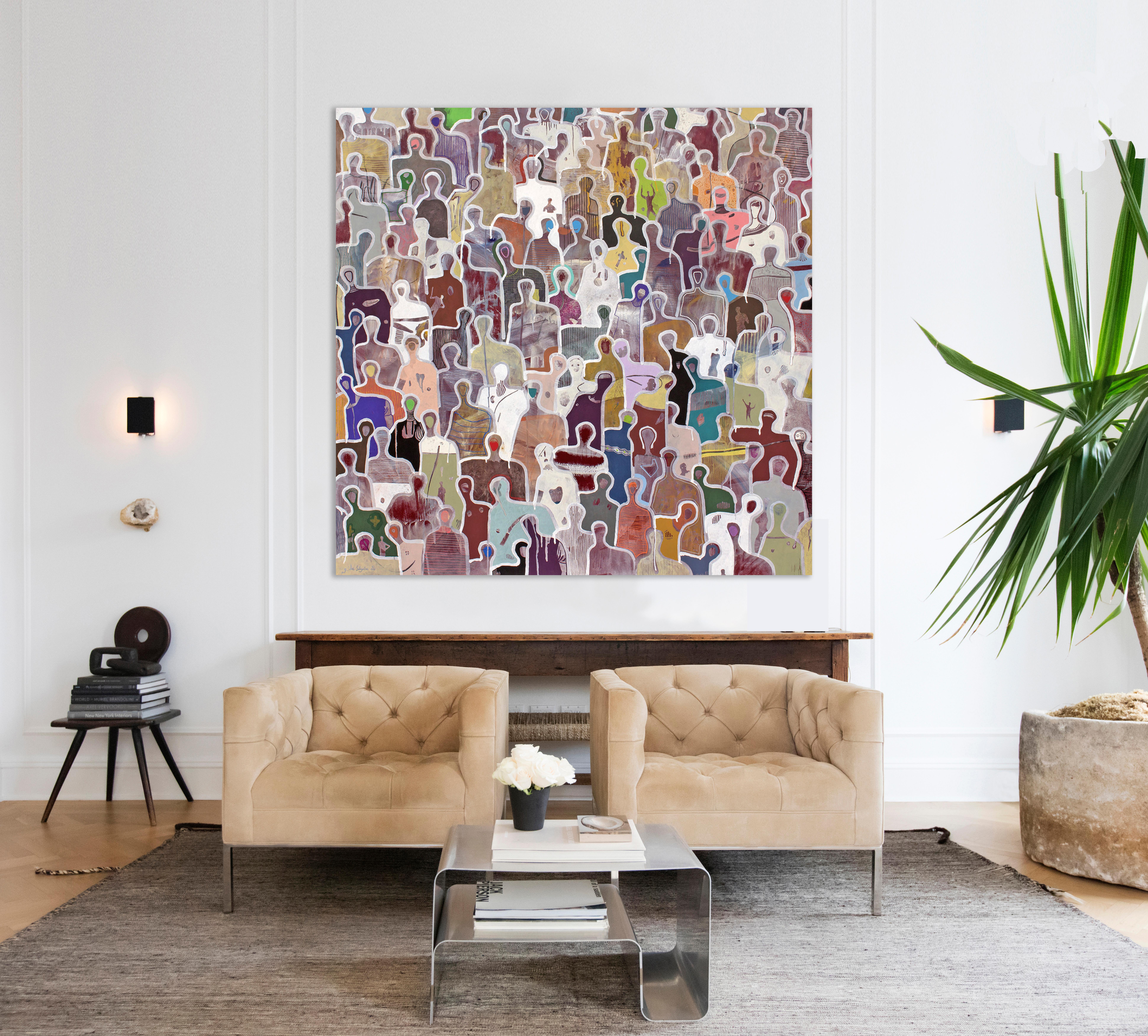 Happy Together by Gaetan de Seguin Large Contemporary Abstract painting 4