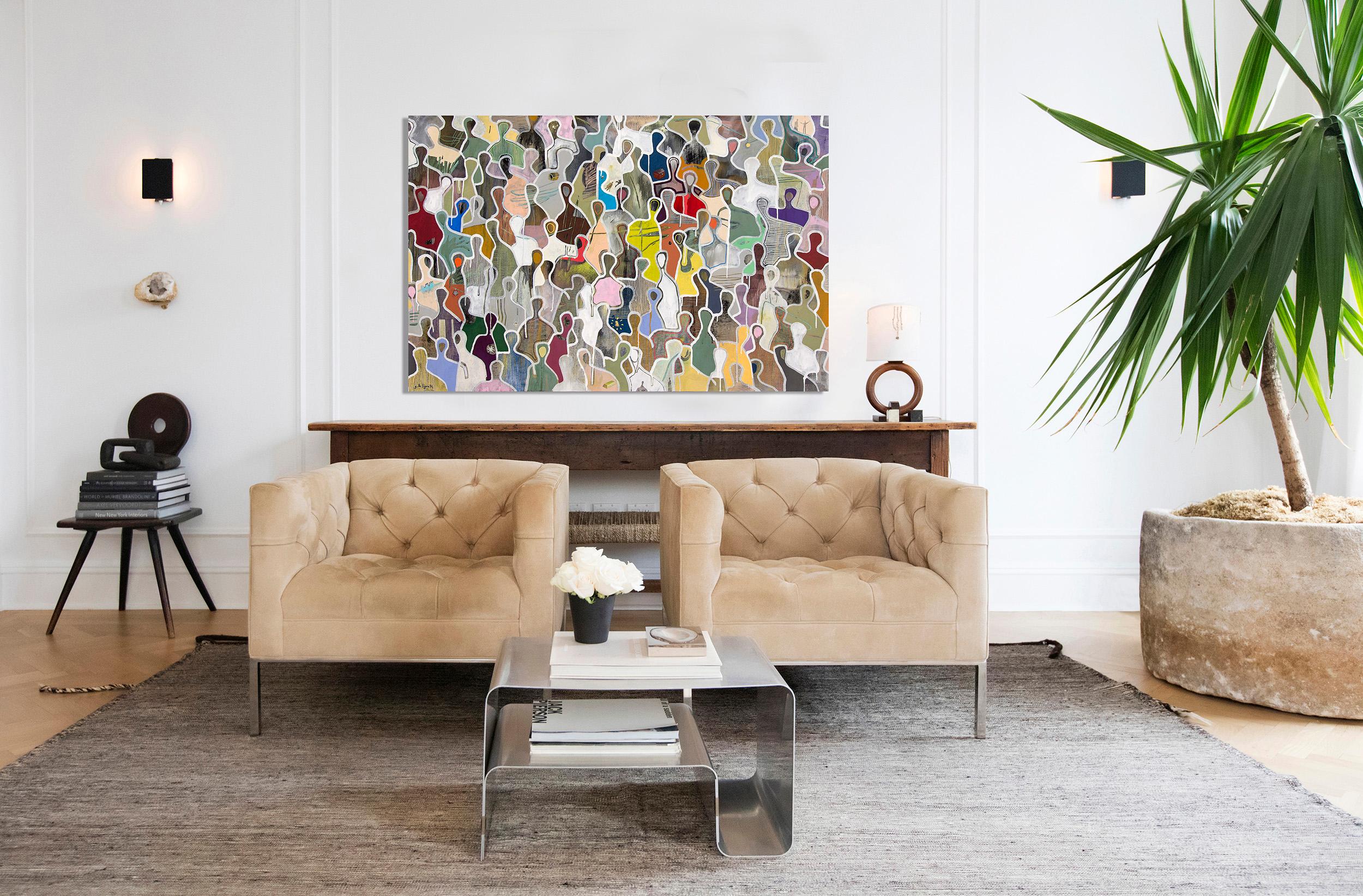 Au cœur de l'amitié par Gaetan de Seguin - Peinture abstraite contemporaine 5