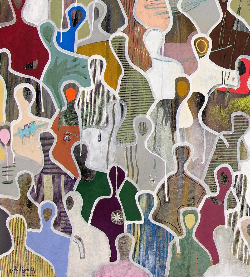 Au cœur de l'amitié par Gaetan de Seguin - Peinture abstraite contemporaine 1