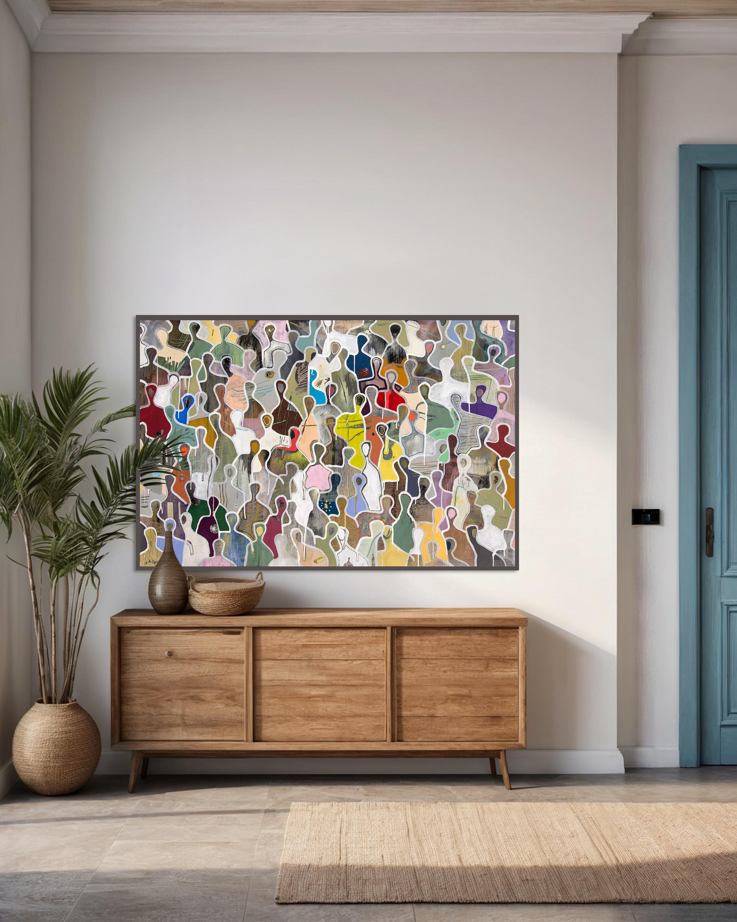 Au cœur de l'amitié par Gaetan de Seguin - Peinture abstraite contemporaine 2