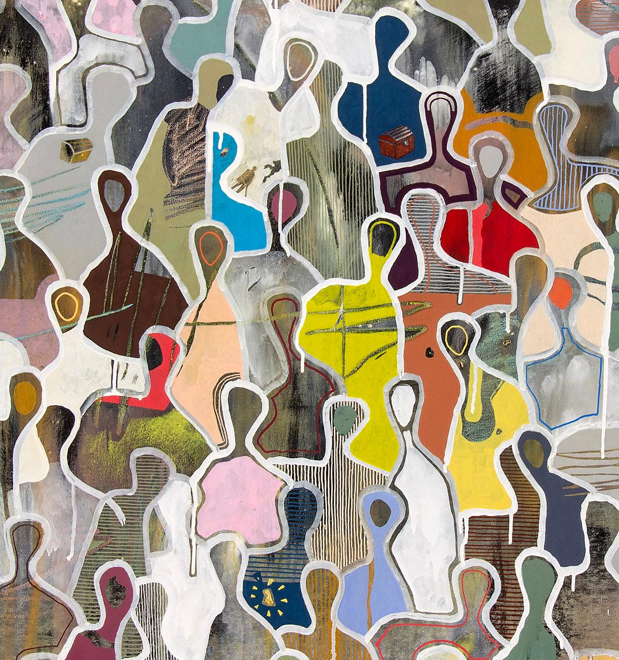 Au cœur de l'amitié par Gaetan de Seguin - Peinture abstraite contemporaine 3