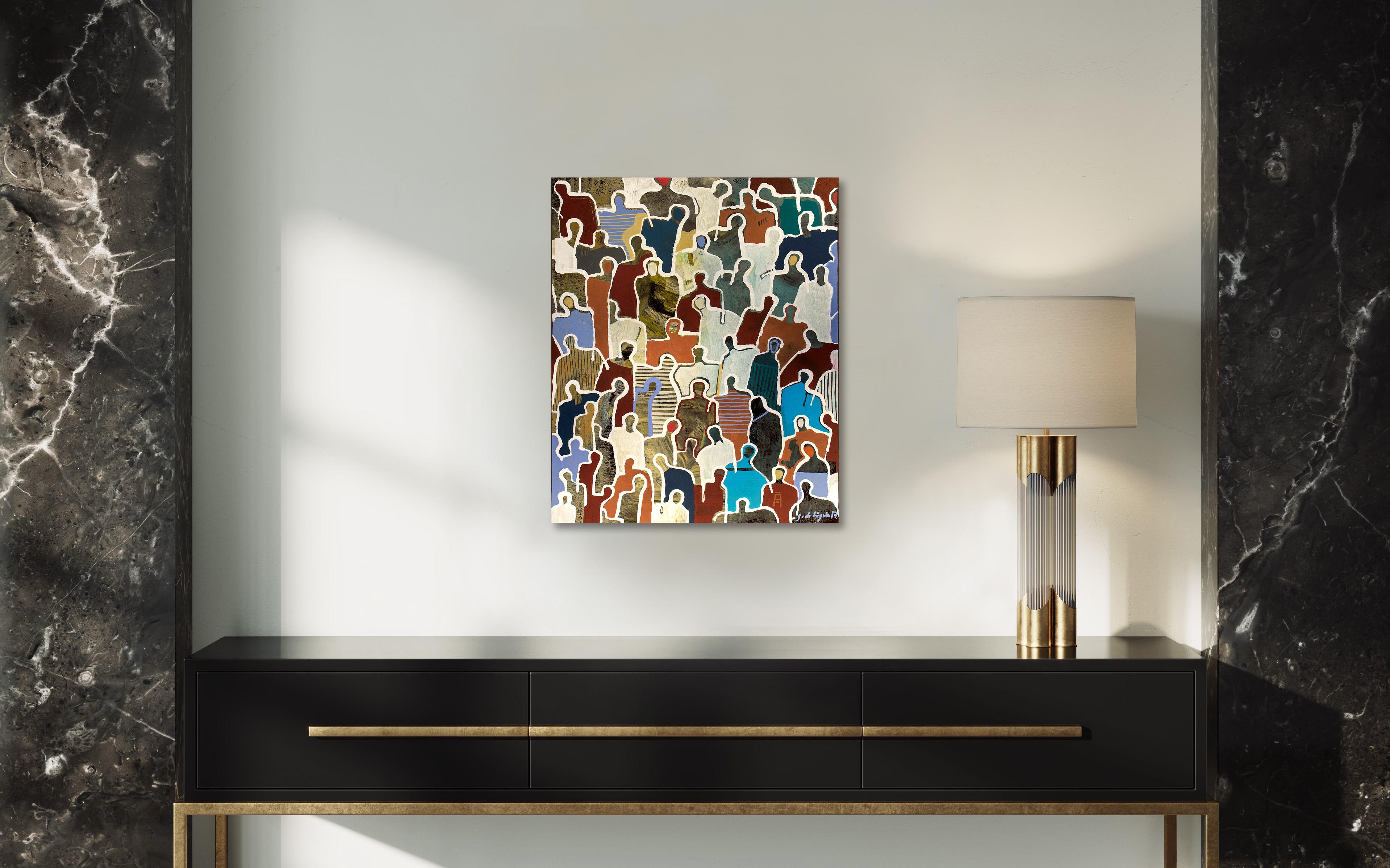 Al calor del otro por Gaetan de Seguin Pintura figurativa contemporánea en venta 1