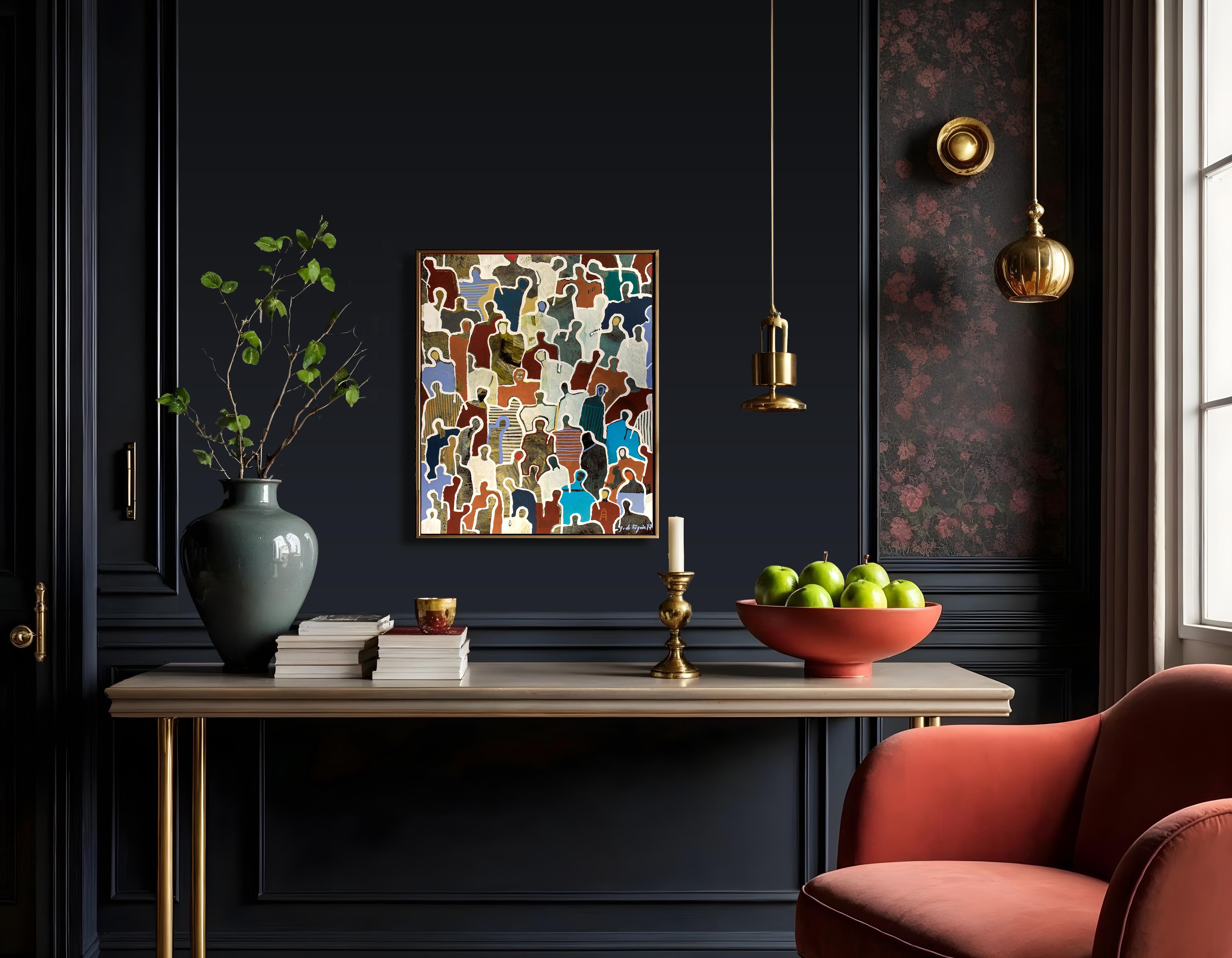 Al calor del otro por Gaetan de Seguin Pintura figurativa contemporánea en venta 3