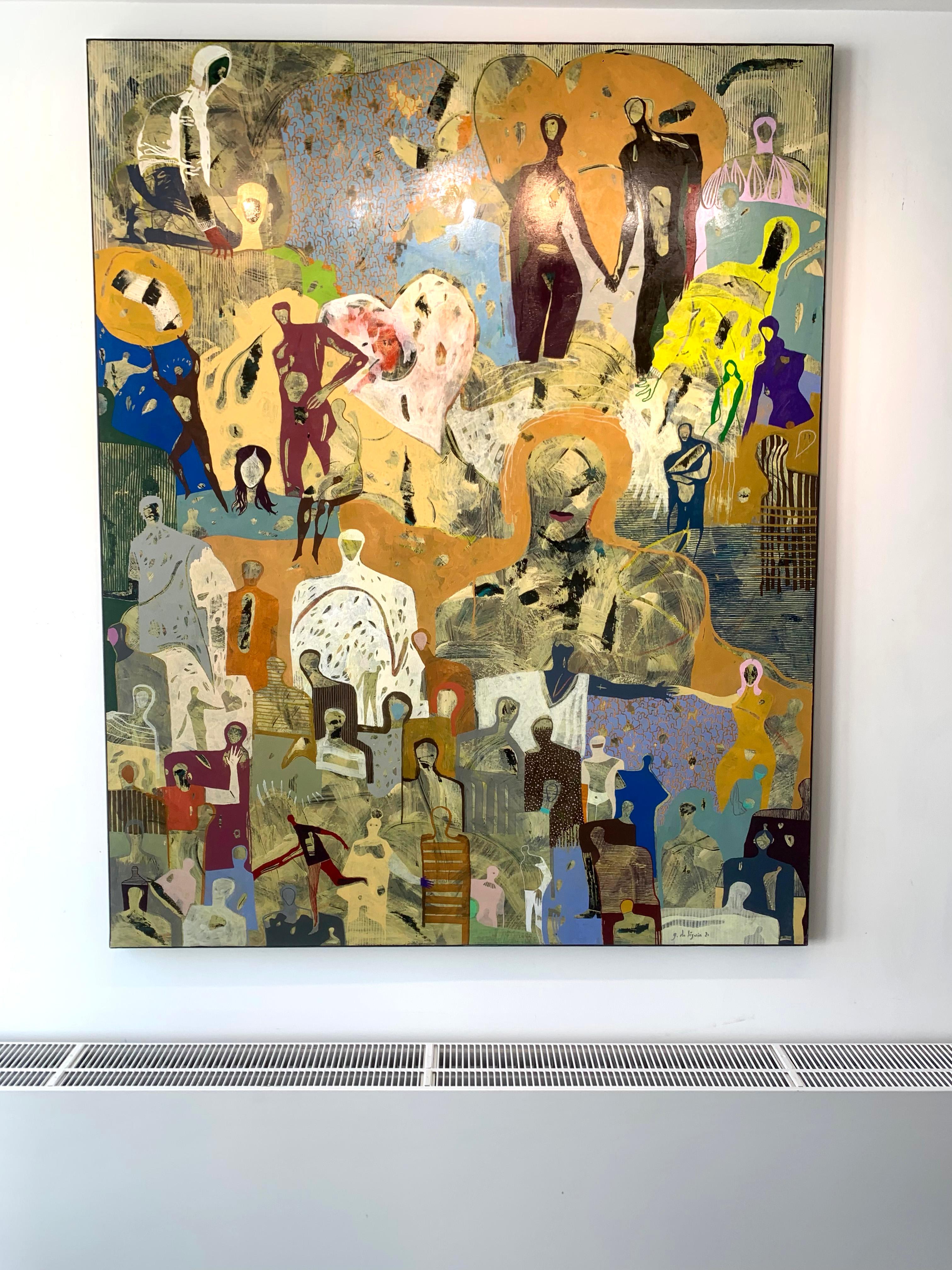 Liebe von Gaetan de Seguin - Zeitgenössische figurative Malerei (Abstrakt), Painting, von Gaëtan de Seguin