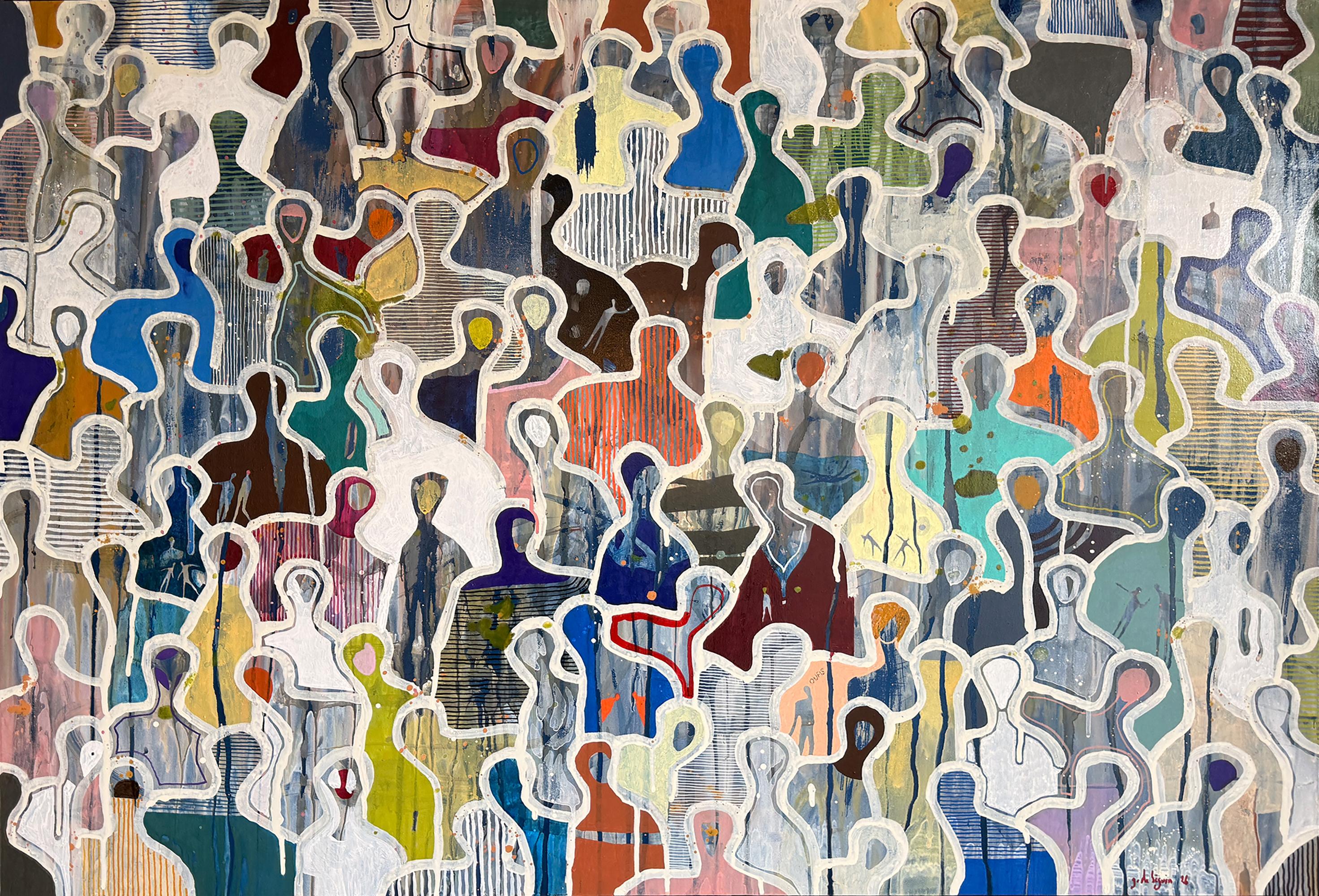 Meeting of Eyes by Gaetan de Seguin - Figurative contemporary Painting