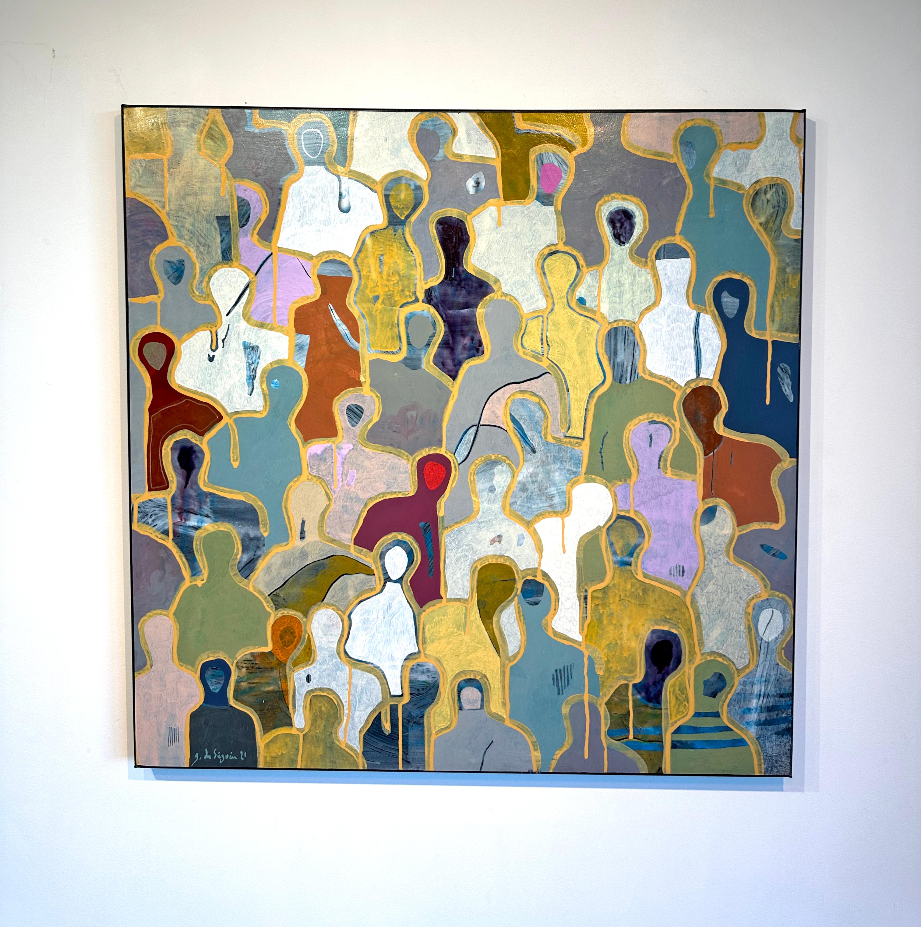 Von Grau und Farben von Gaetan de Seguin - Figurative zeitgenössische Malerei – Painting von Gaëtan de Seguin