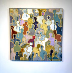 De gris et de contemporains par Gaétan de Seguin - Peinture figurative contemporaine