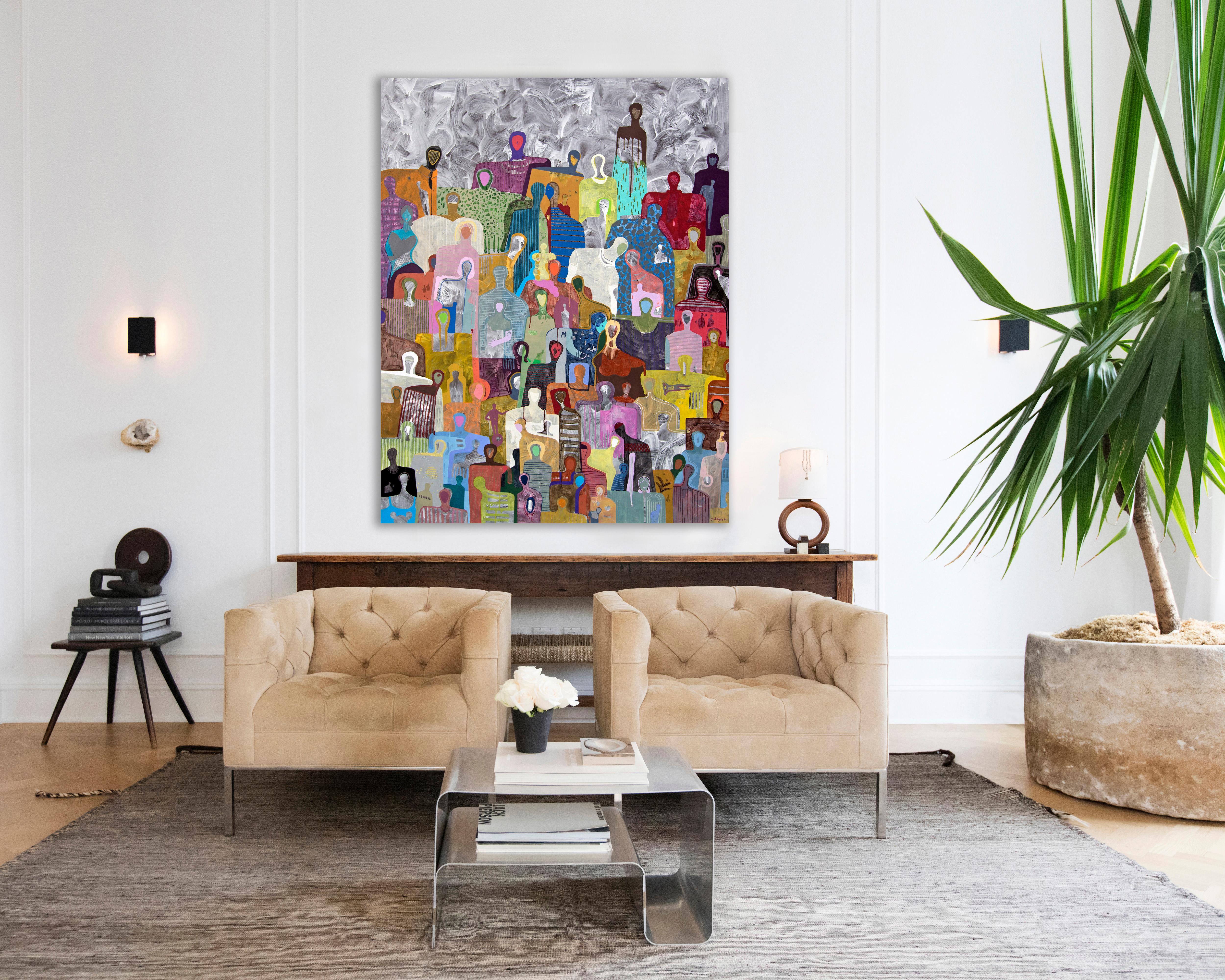 Together by Gaetan de Seguin - Contemporary Abstract painting For Sale 5