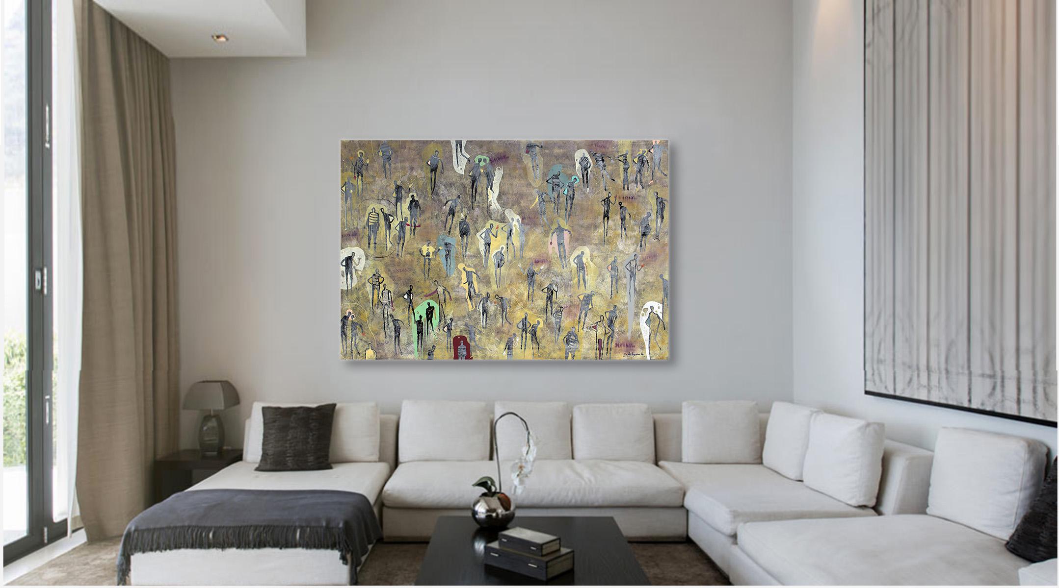 Proximity and Distance by Gaetan de Seguin Contemporary large abstract painting 1
