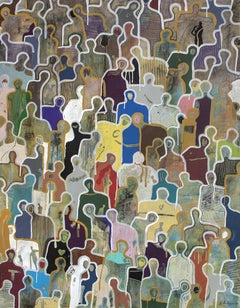 Solidarité de Gaetan de Seguin - Peinture figurative abstraite contemporaine