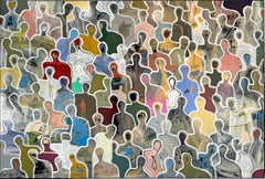 Summer Crowd by Gaetan de Seguin - Figurative contemporary Painting