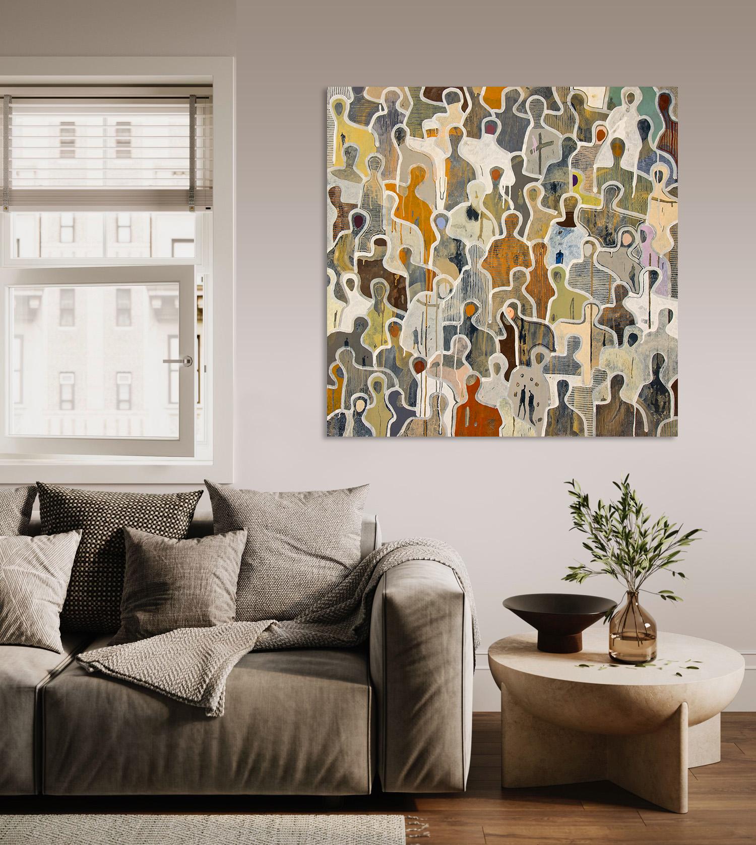Surrounded by Love by Gaetan de Seguin Figurative contemporary Painting For Sale 1