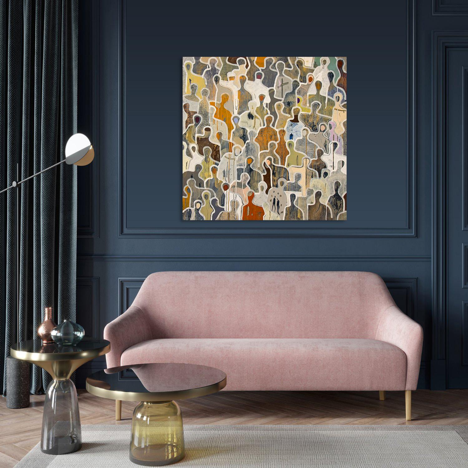 Surrounded by Love by Gaetan de Seguin Figurative contemporary Painting For Sale 3