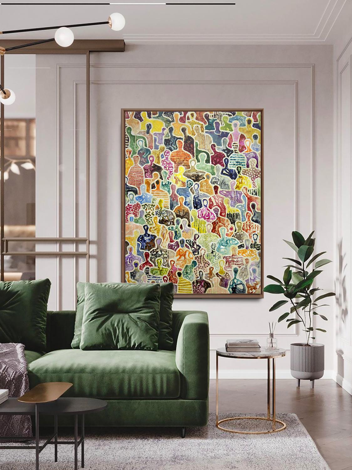 La memoria senza tempo di Noi di Gaetan de Seguin - Pittura contemporanea figurativa in vendita 1