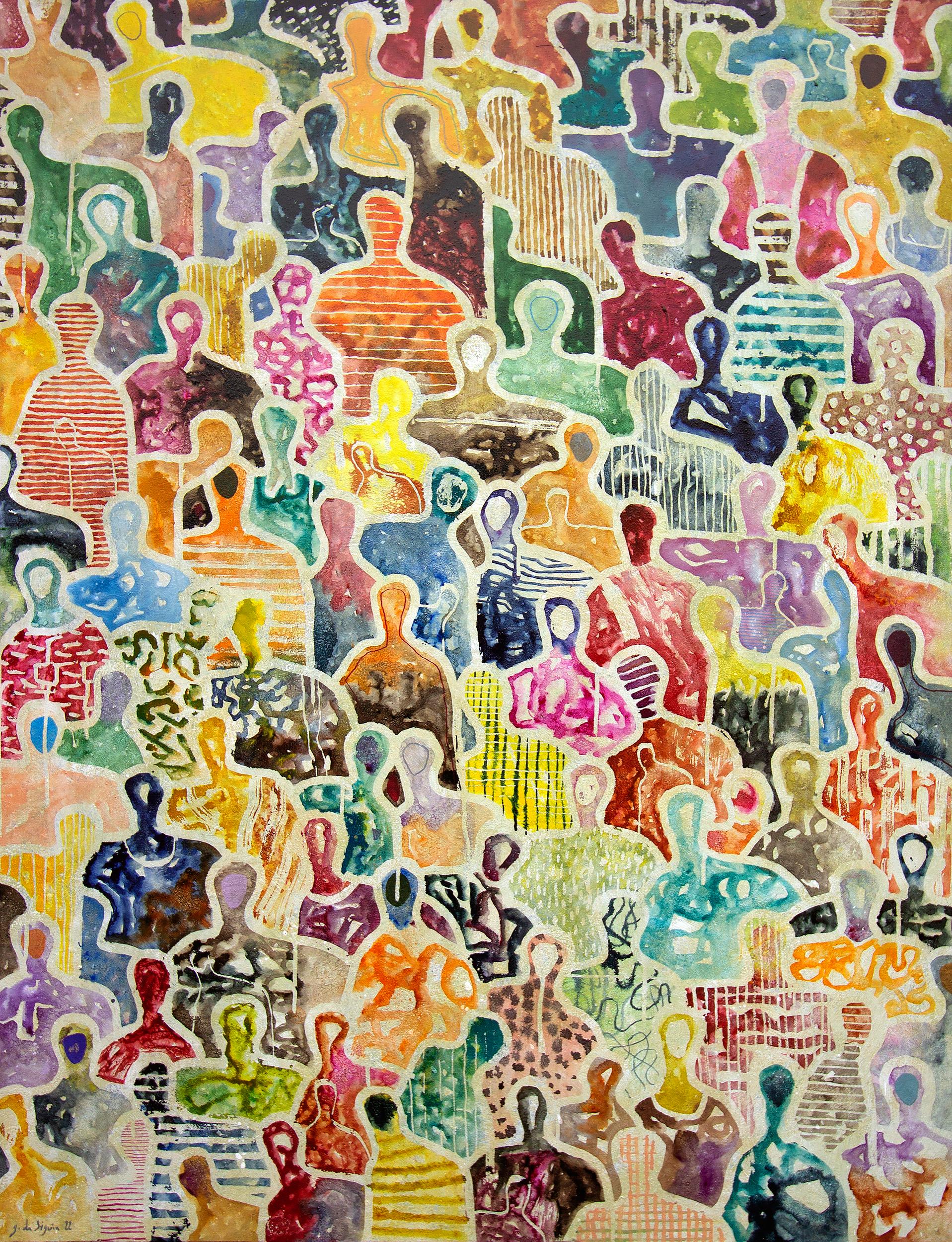 Figurative Painting di Gaëtan de Seguin - La memoria senza tempo di Noi di Gaetan de Seguin - Pittura contemporanea figurativa