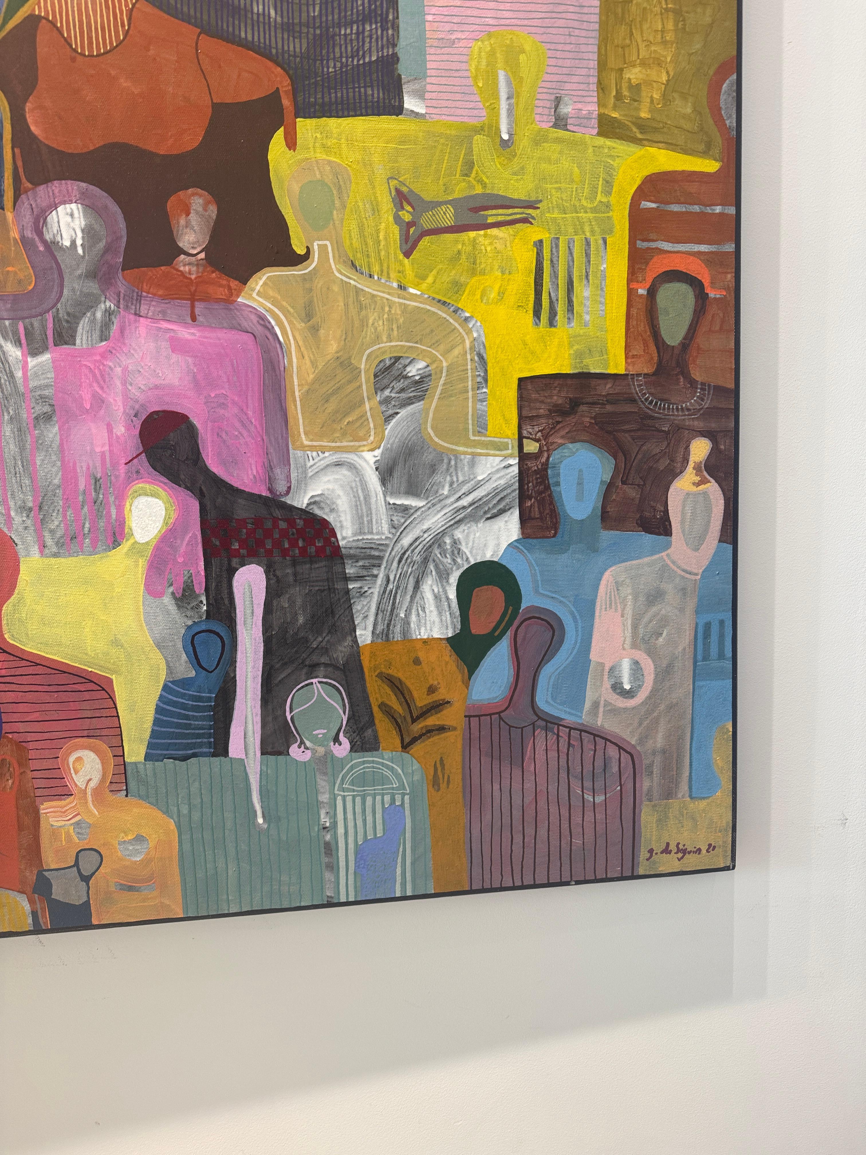 Together von Gaetan de Seguin - Zeitgenössische abstrakte Malerei im Angebot 10