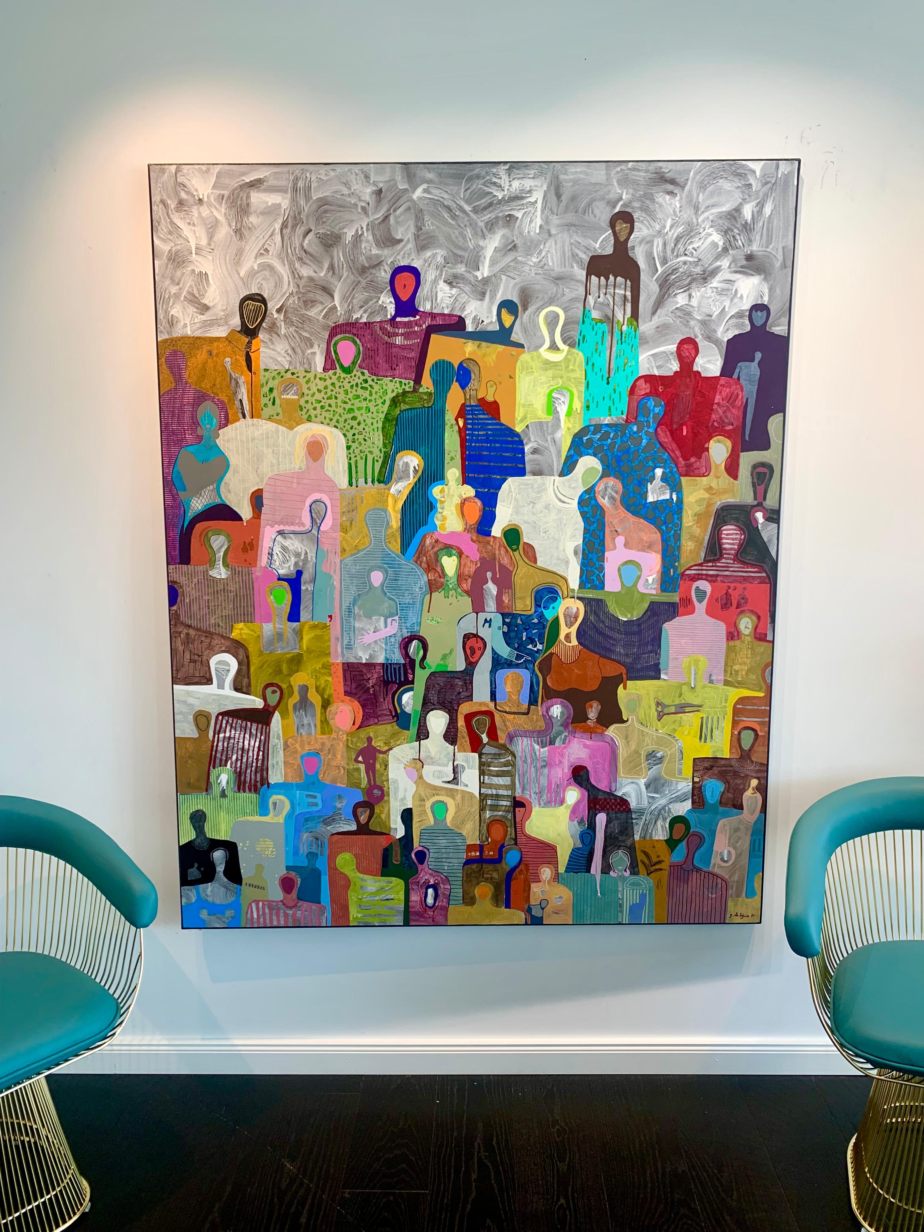 Together von Gaetan de Seguin - Zeitgenössische abstrakte Malerei – Painting von Gaëtan de Seguin