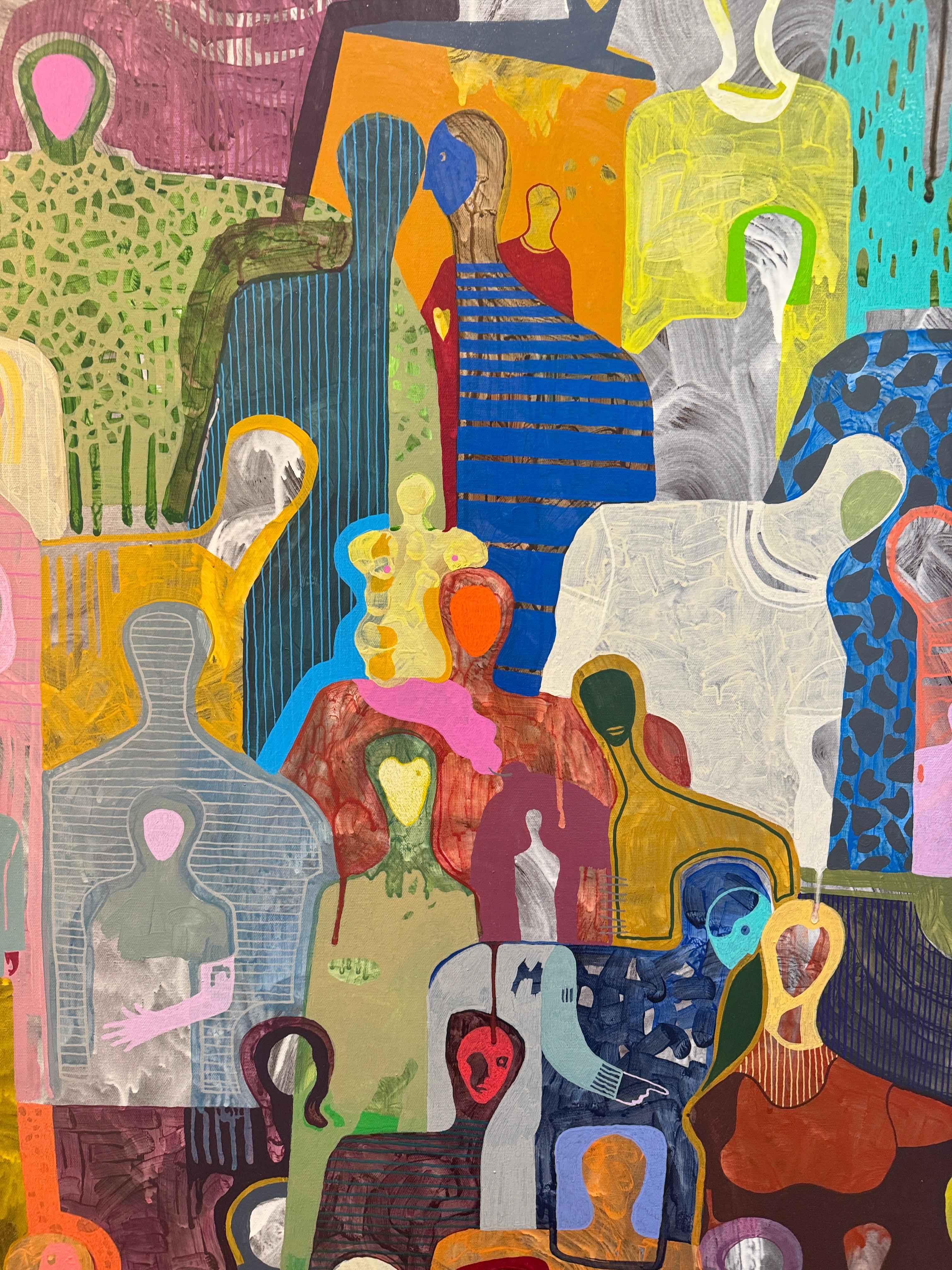 Together von Gaetan de Seguin - Zeitgenössische abstrakte Malerei (Abstrakt), Painting, von Gaëtan de Seguin