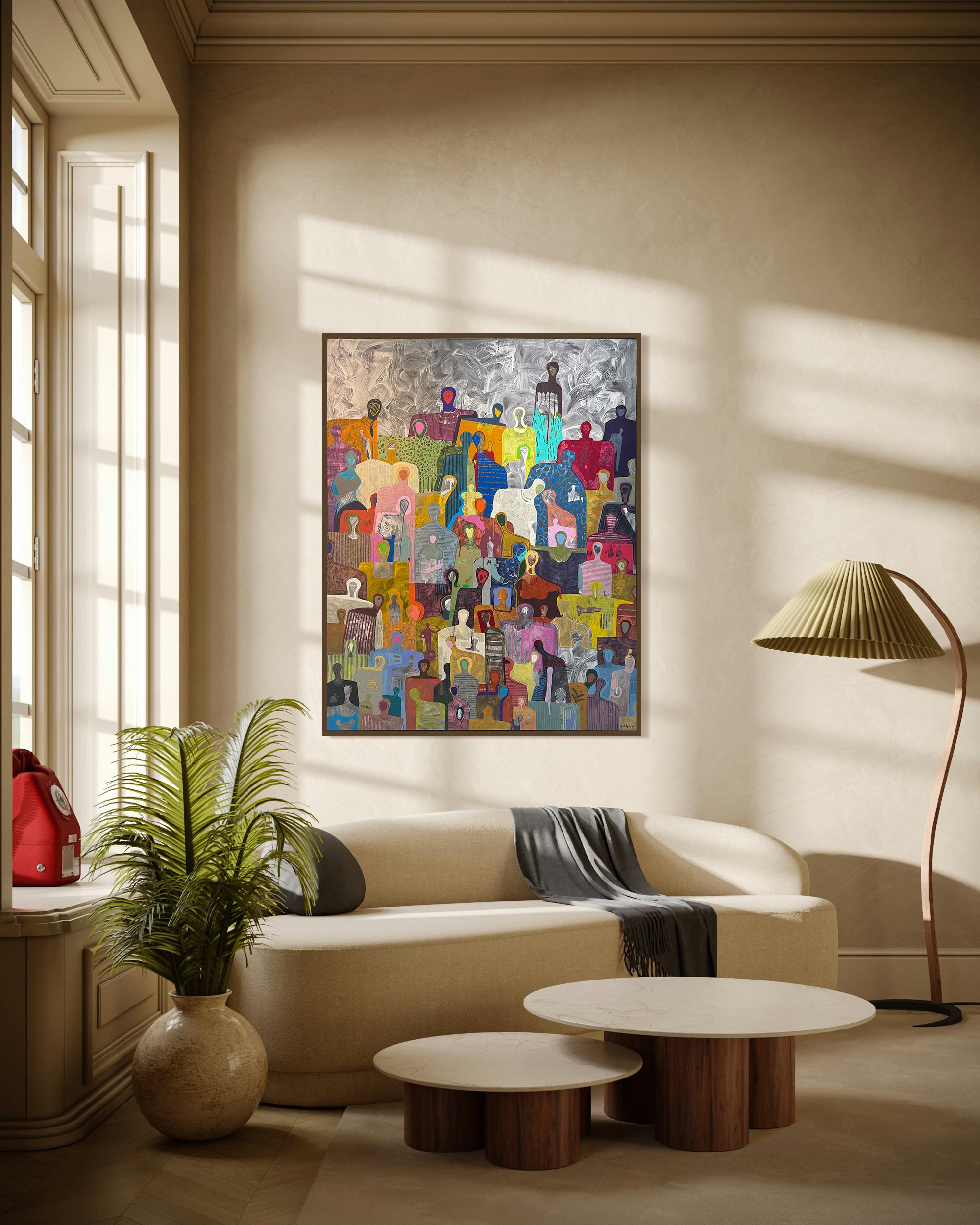 Together von Gaetan de Seguin - Zeitgenössische abstrakte Malerei im Angebot 9