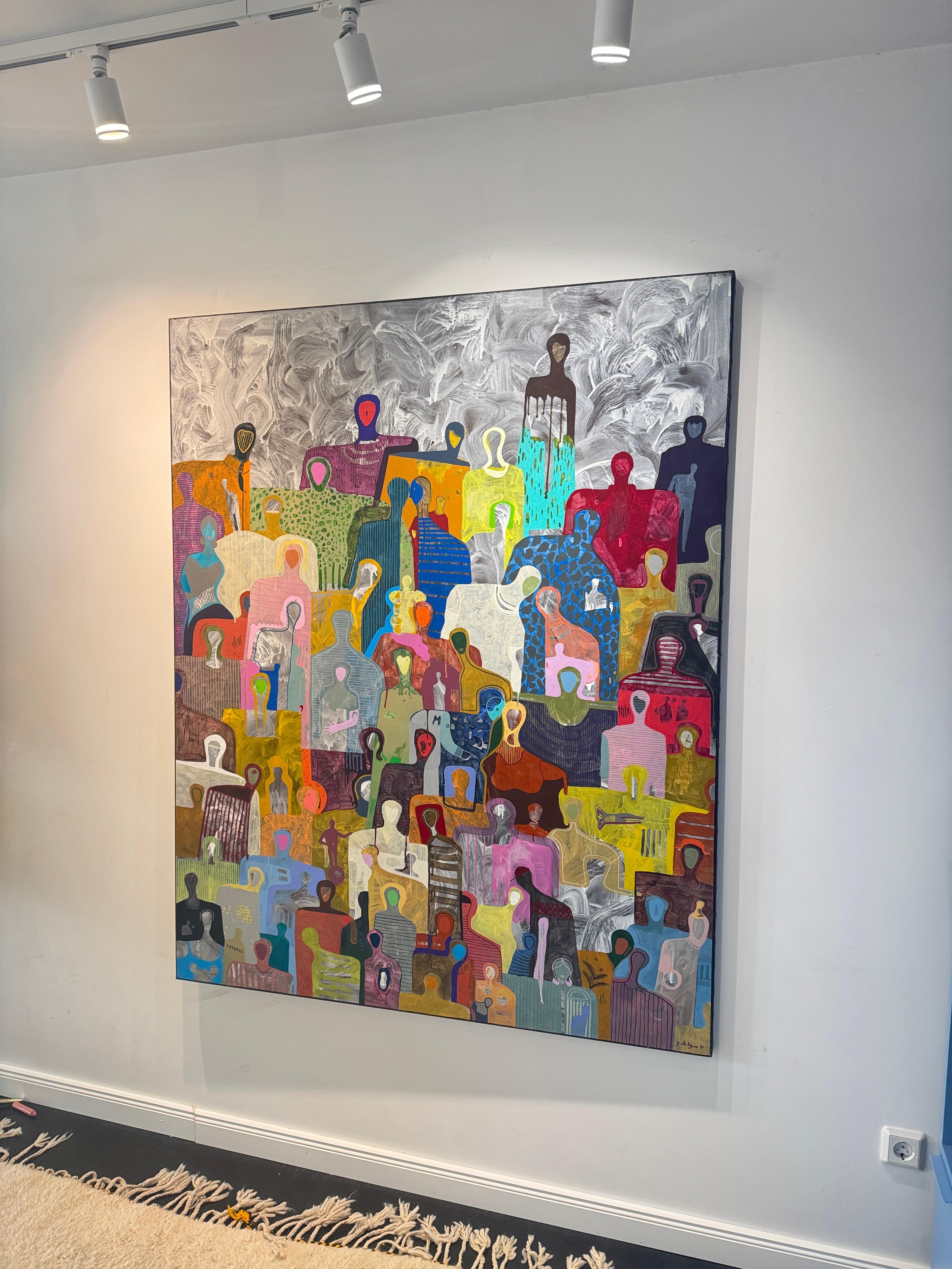 Together von Gaetan de Seguin - Zeitgenössische abstrakte Malerei im Angebot 5