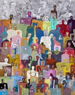 Juntos by Gaetan de Seguin - Pintura abstracta contemporánea