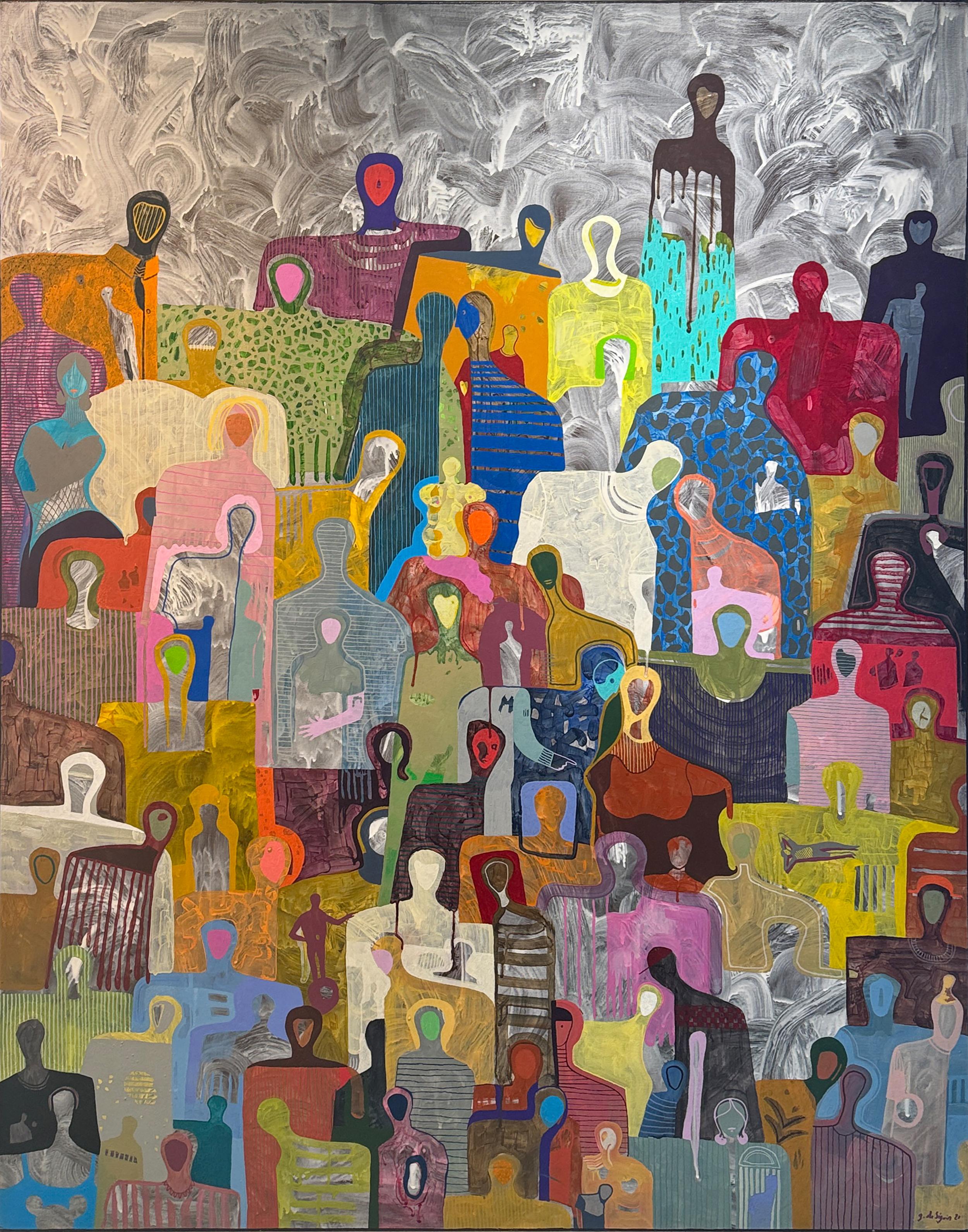 Together by Gaetan de Seguin - Contemporary Abstract painting