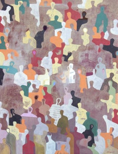 Juntos en el corazón del otoño -Gaetan de Seguin Pintura figurativa contemporánea