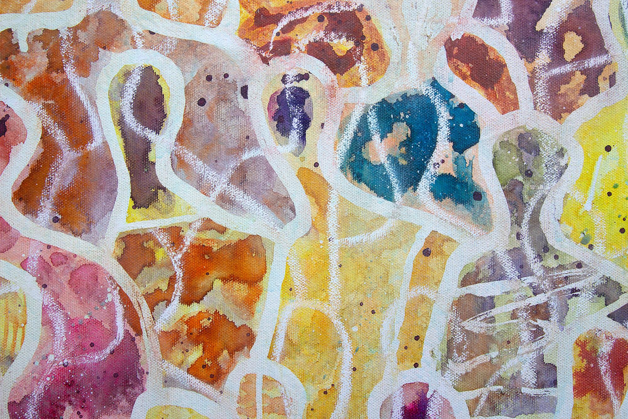 Unis au soleil par Gaetan de Seguin - Peinture abstraite contemporaine - Abstrait Painting par Gaëtan de Seguin