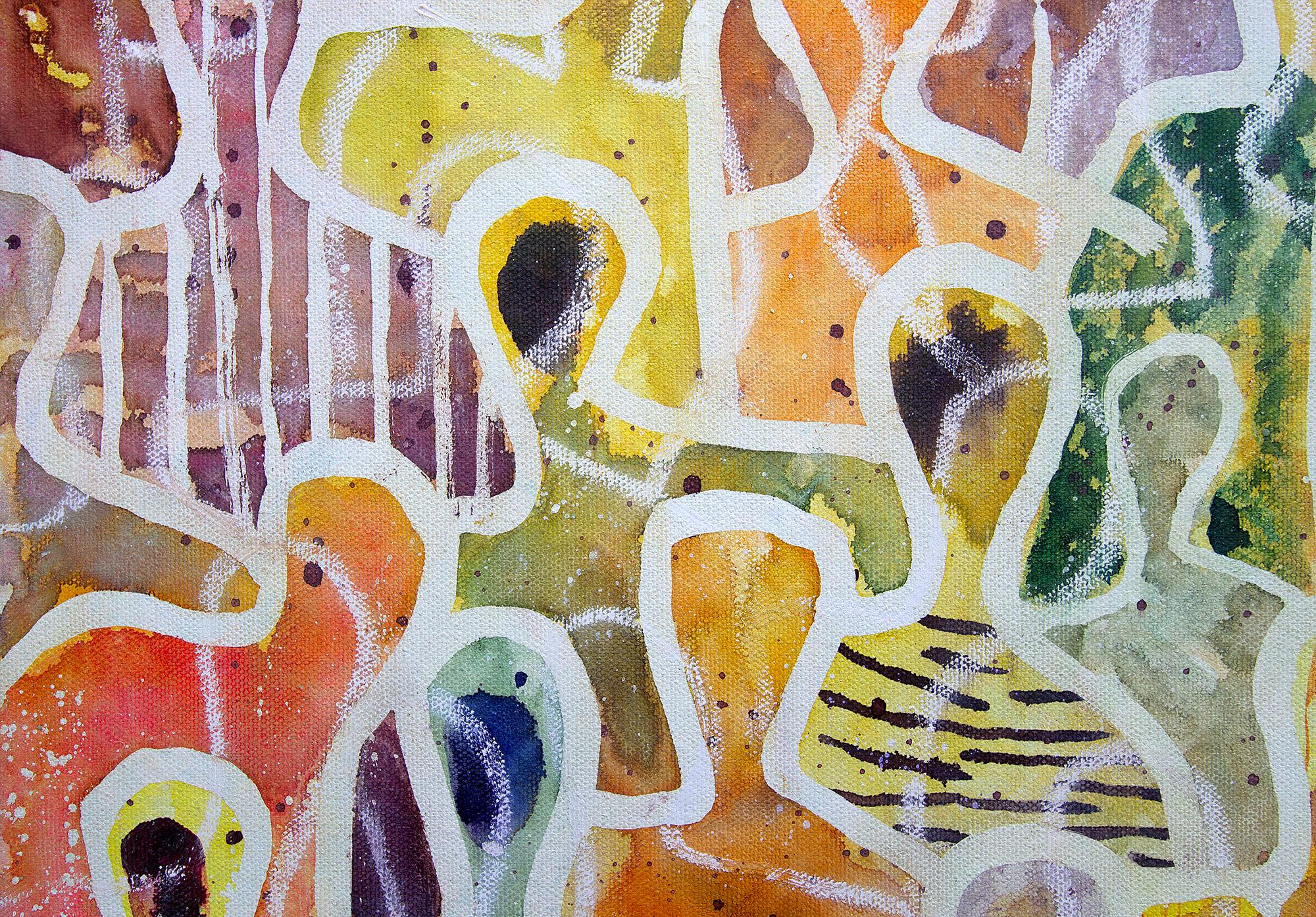 Unis au soleil par Gaetan de Seguin - Peinture abstraite contemporaine en vente 2