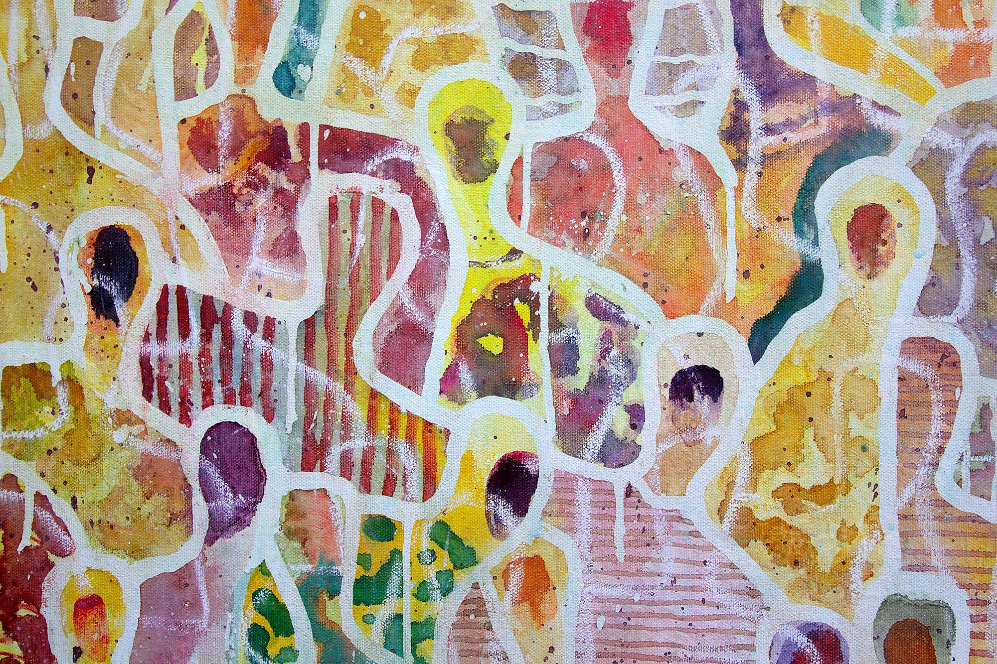 Unis au soleil par Gaetan de Seguin - Peinture abstraite contemporaine en vente 3