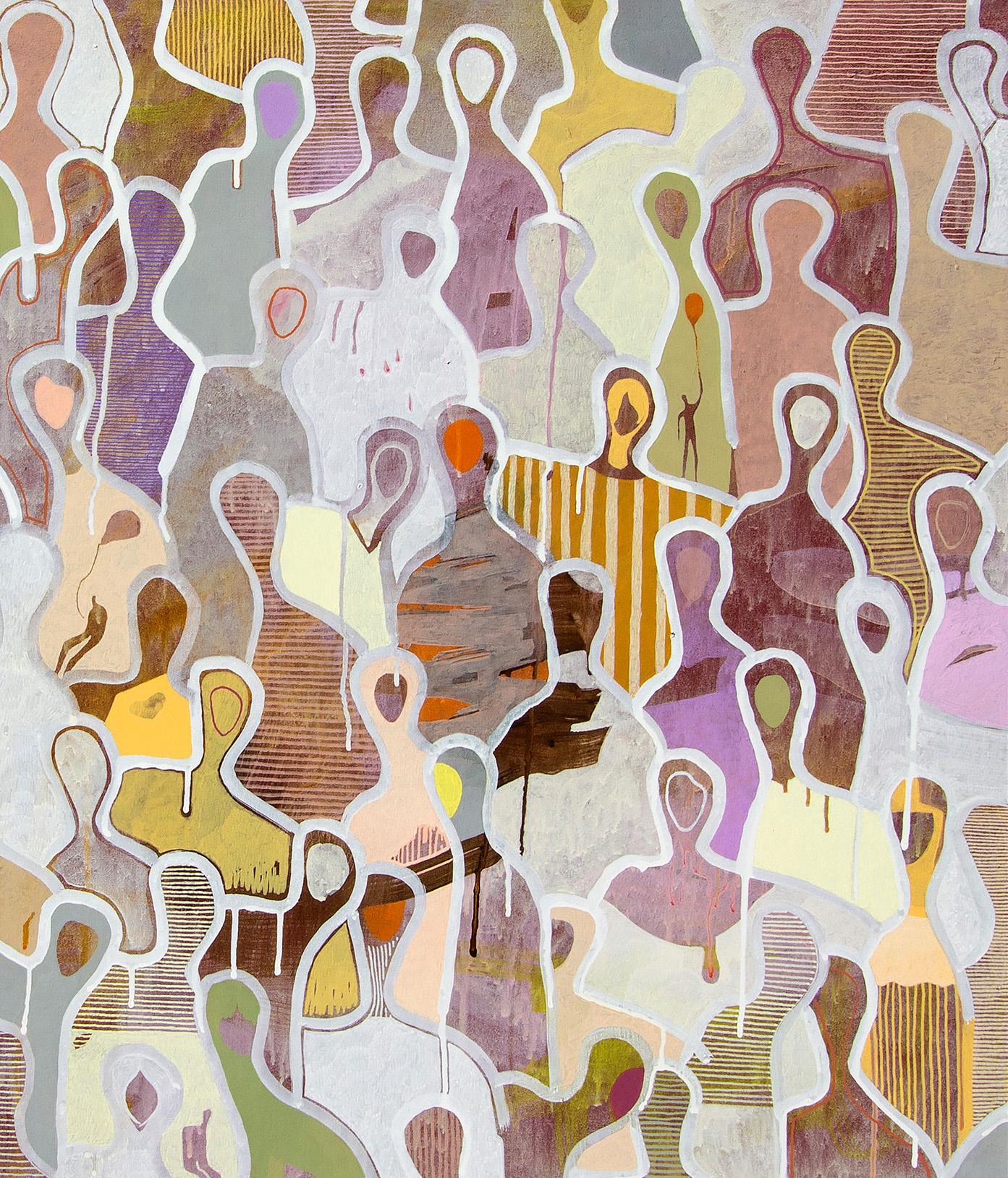 Quand l'amour s'attarde dans l'air Gaetan de Seguin - Peinture figurative contemporaine en vente 1