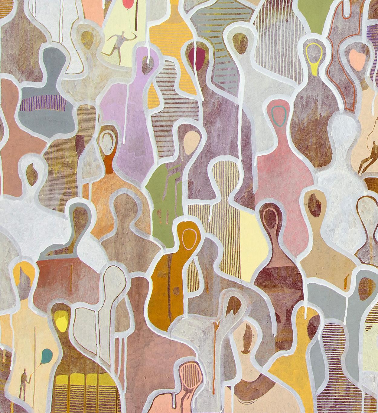 Quand l'amour s'attarde dans l'air Gaetan de Seguin - Peinture figurative contemporaine en vente 3